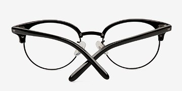 Black Annabel -  Vintage Acetate, Metal Eyeglasses