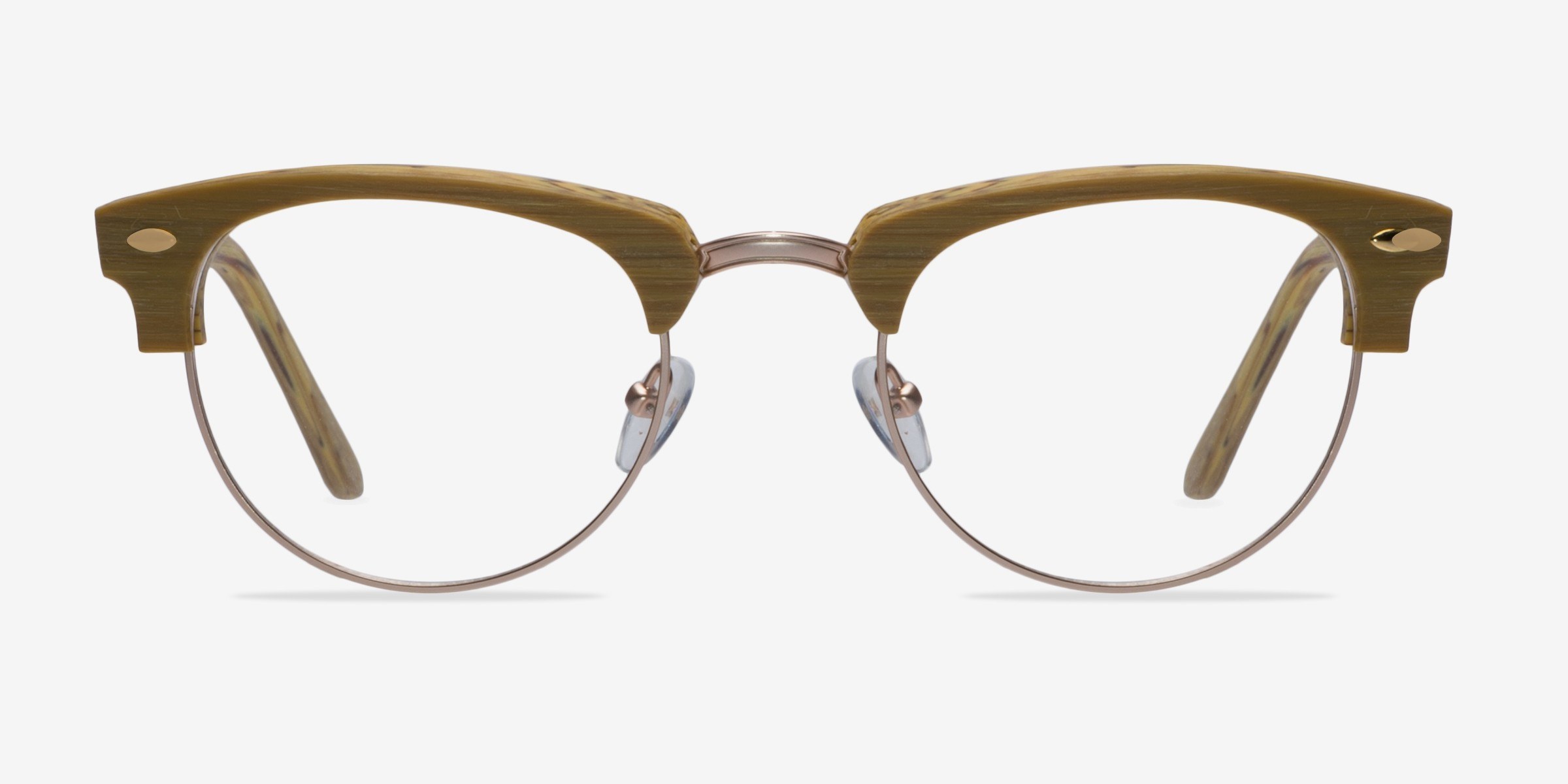 Esteban Jaune MétalMontures de lunettes de vue d'EyeBuyDirect, Vue de Face