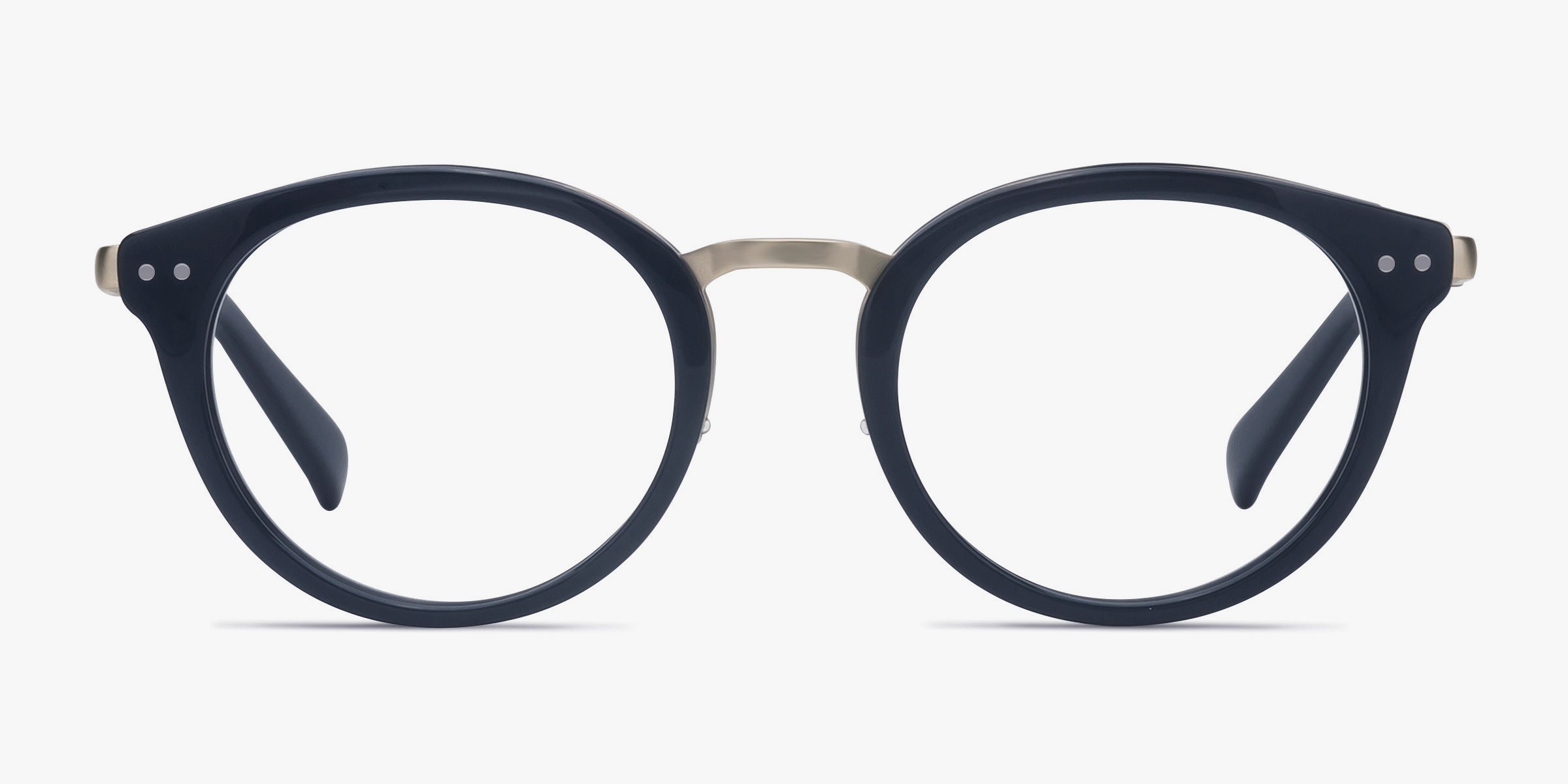 Bellefond Bleu marine MétalMontures de lunettes de vue d'EyeBuyDirect, Vue de Face