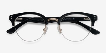 Black Eloise -  Designer Metal Eyeglasses