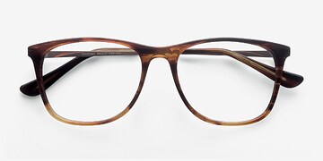 Brown Contrast -  Fashion Metal Eyeglasses