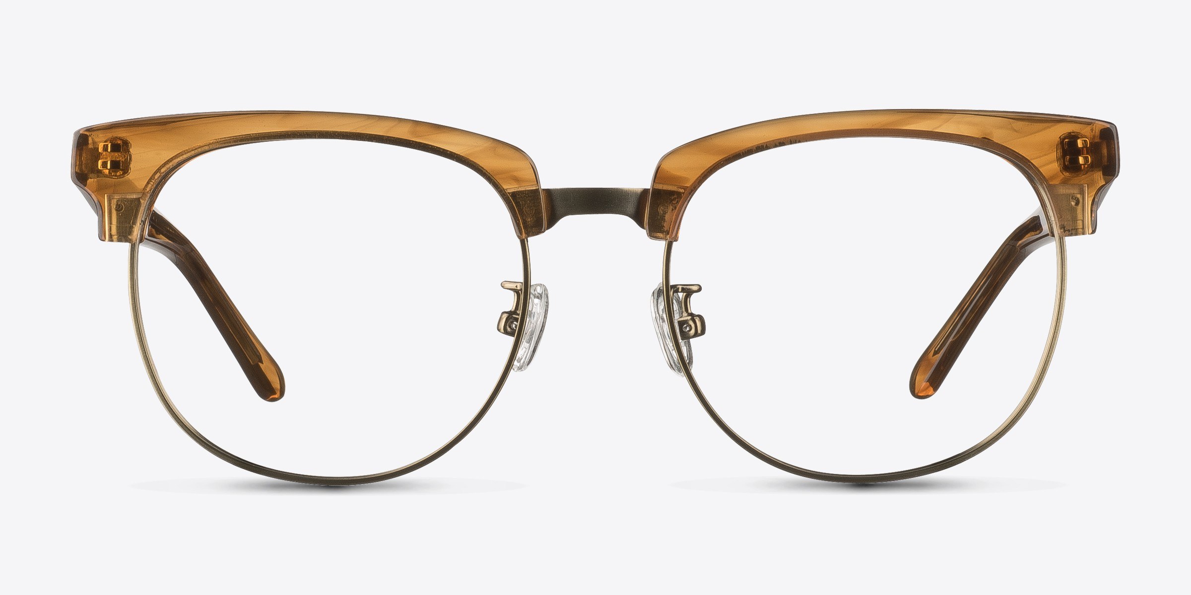 Skyscraper Brun MétalMontures de lunettes de vue d'EyeBuyDirect, Vue de Face