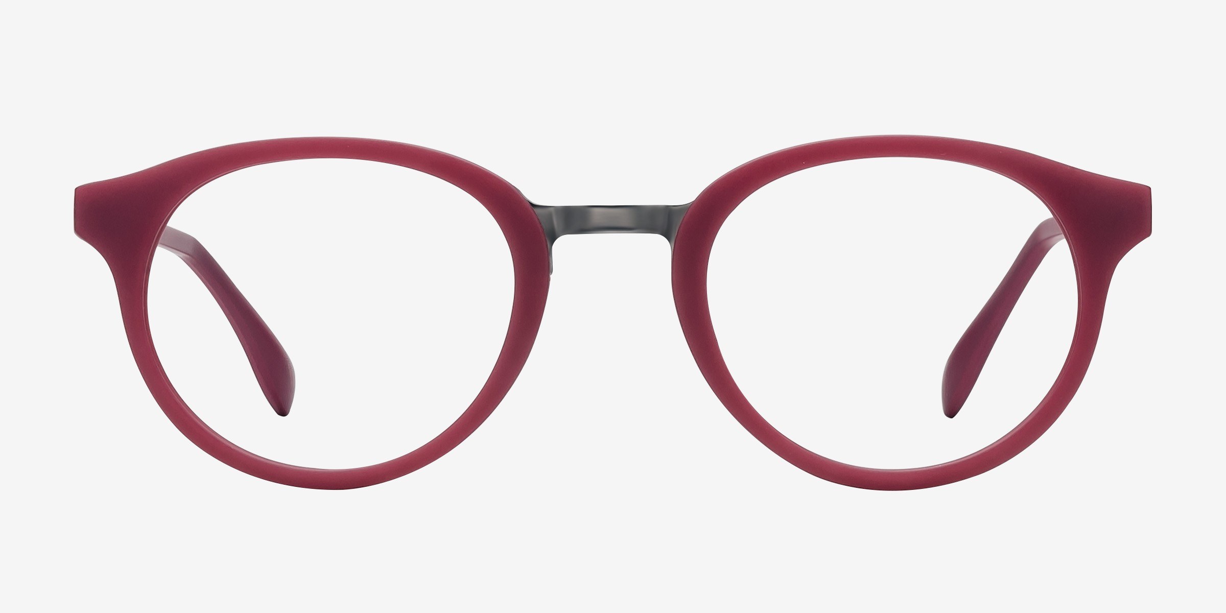 Aisu Matte Burgundy PlastiqueMontures de lunettes de vue d'EyeBuyDirect, Vue de Face