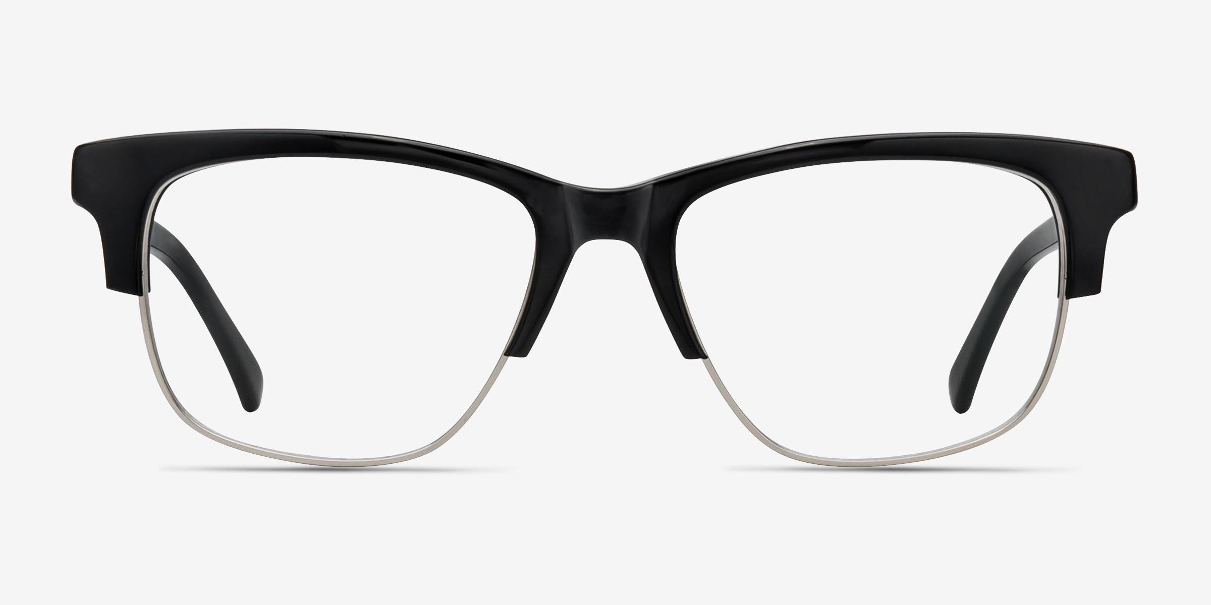 Beryl Noir MétalMontures de lunettes de vue d'EyeBuyDirect, Vue de Face