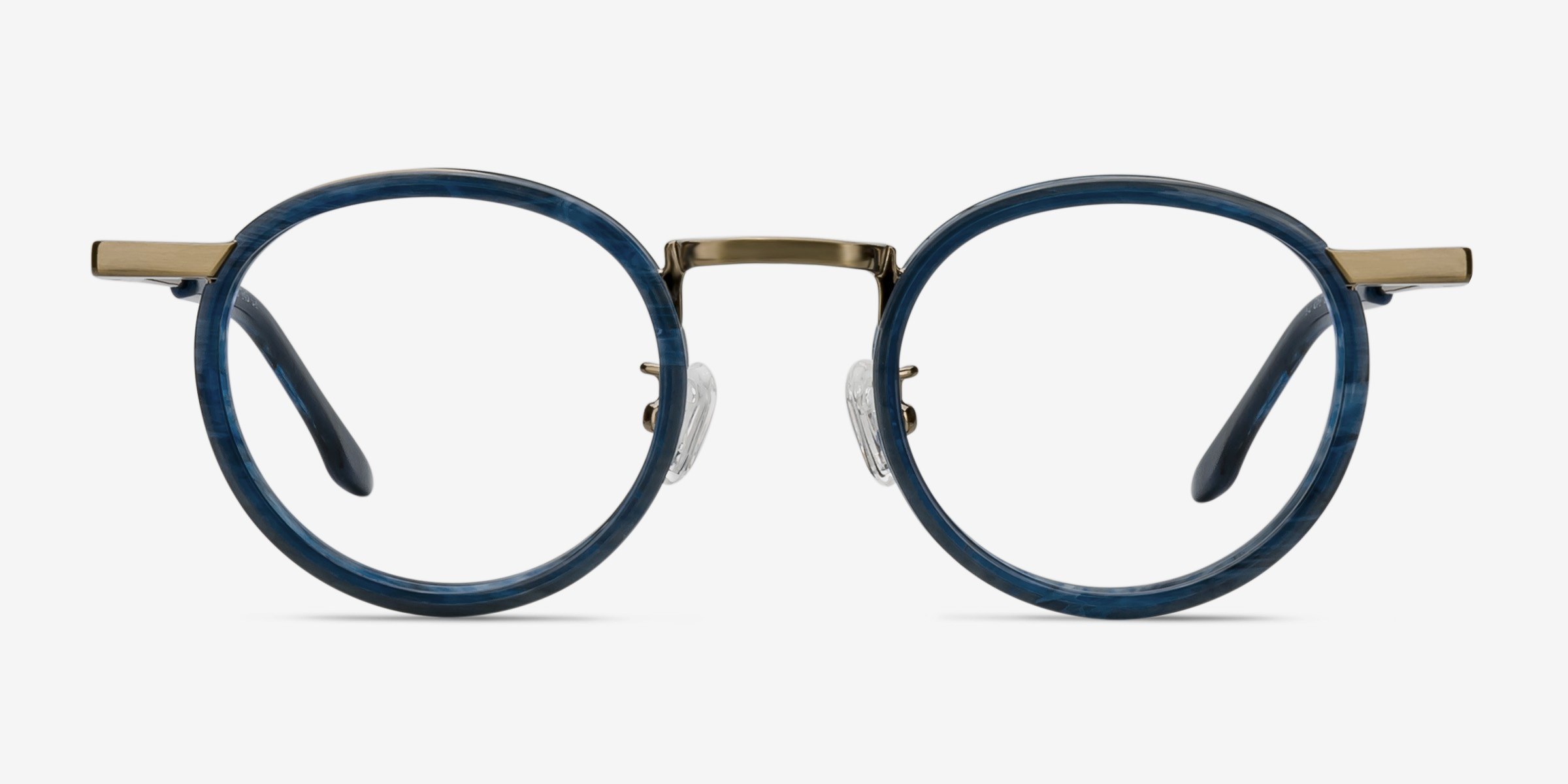 Maybe You Bleu MétalMontures de lunettes de vue d'EyeBuyDirect, Vue de Face