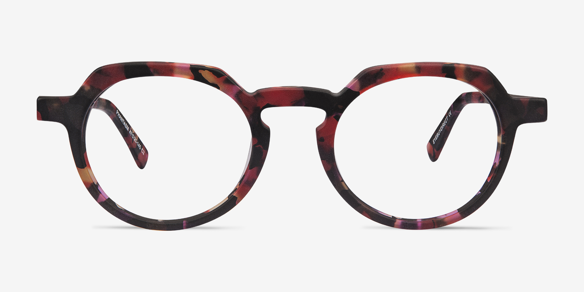 Phantasm Speckled Rose Acetate-metalMontures de lunettes de vue d'EyeBuyDirect, Vue de Face