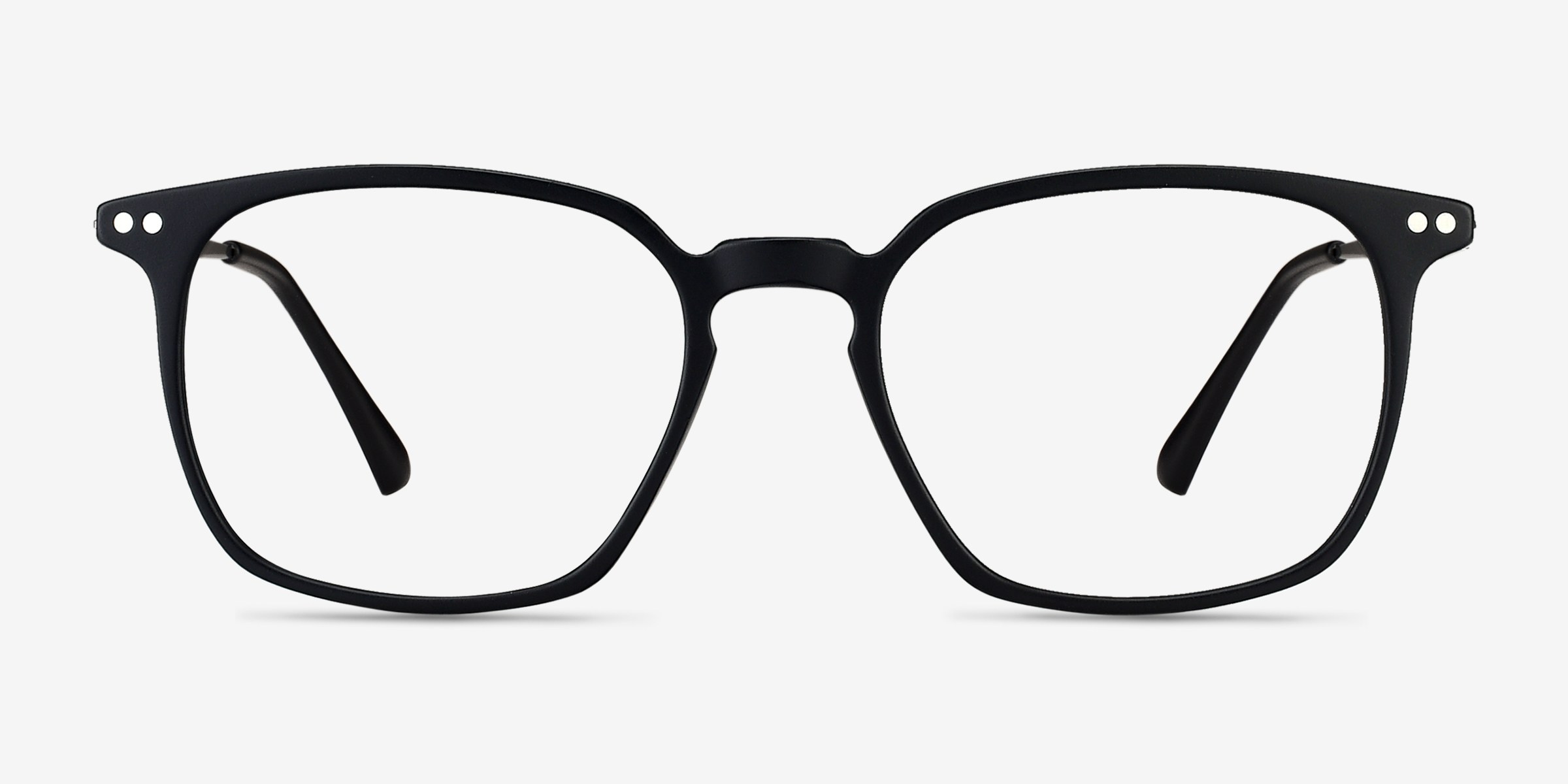 Ghostwriter Matte Black Plastic-metalMontures de lunettes de vue d'EyeBuyDirect, Vue de Face