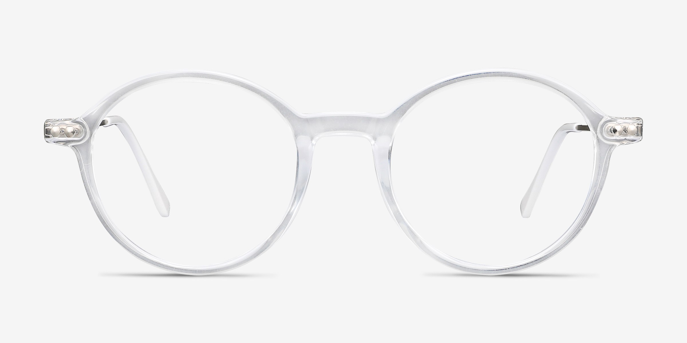 Hijinks Transparent Plastic-metalMontures de lunettes de vue d'EyeBuyDirect, Vue de Face