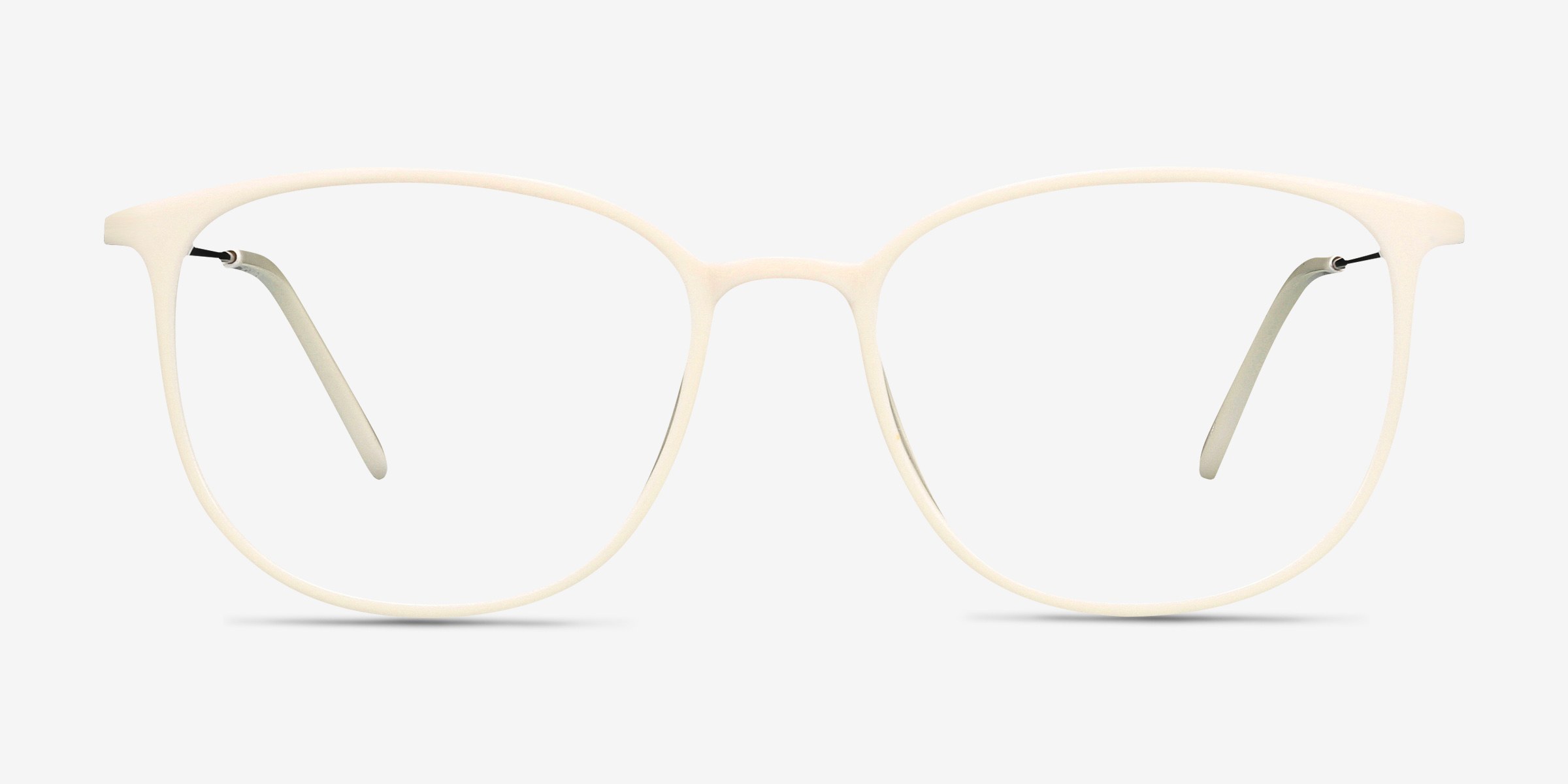 Strike Blanche Plastic-metalMontures de lunettes de vue d'EyeBuyDirect, Vue de Face