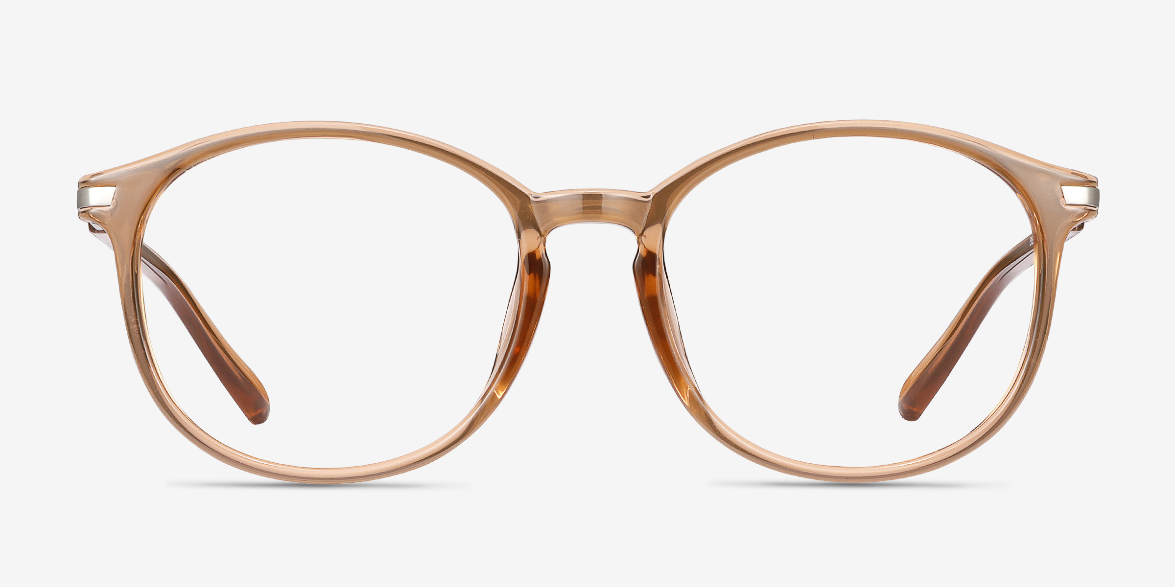 Lindsey Clear Orange Plastic-metalMontures de lunettes de vue d'EyeBuyDirect, Vue de Face