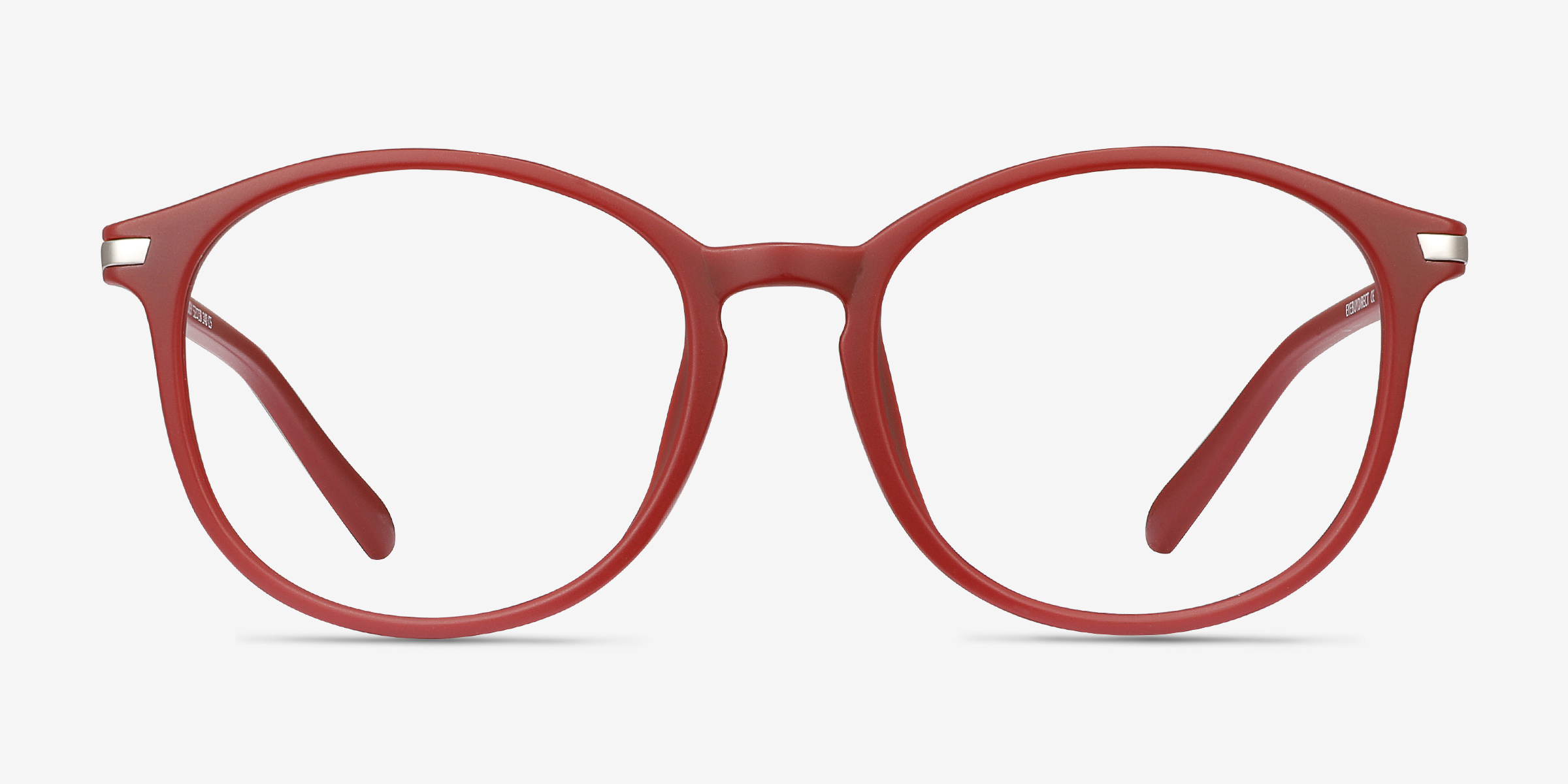 Lindsey Burgundy Plastic-metalMontures de lunettes de vue d'EyeBuyDirect, Vue de Face