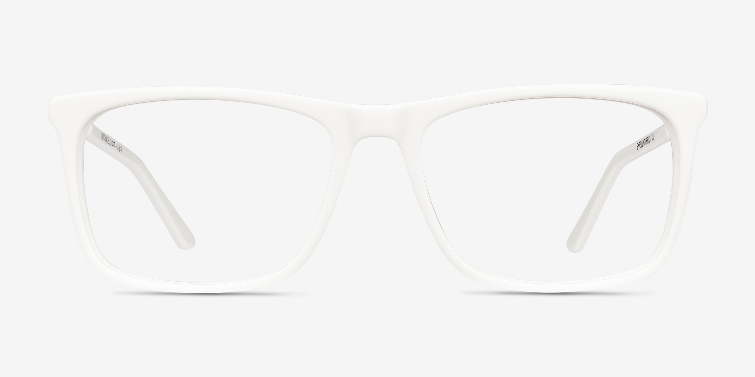 Instance Blanche Acetate-metalMontures de lunettes de vue d'EyeBuyDirect, Vue de Face