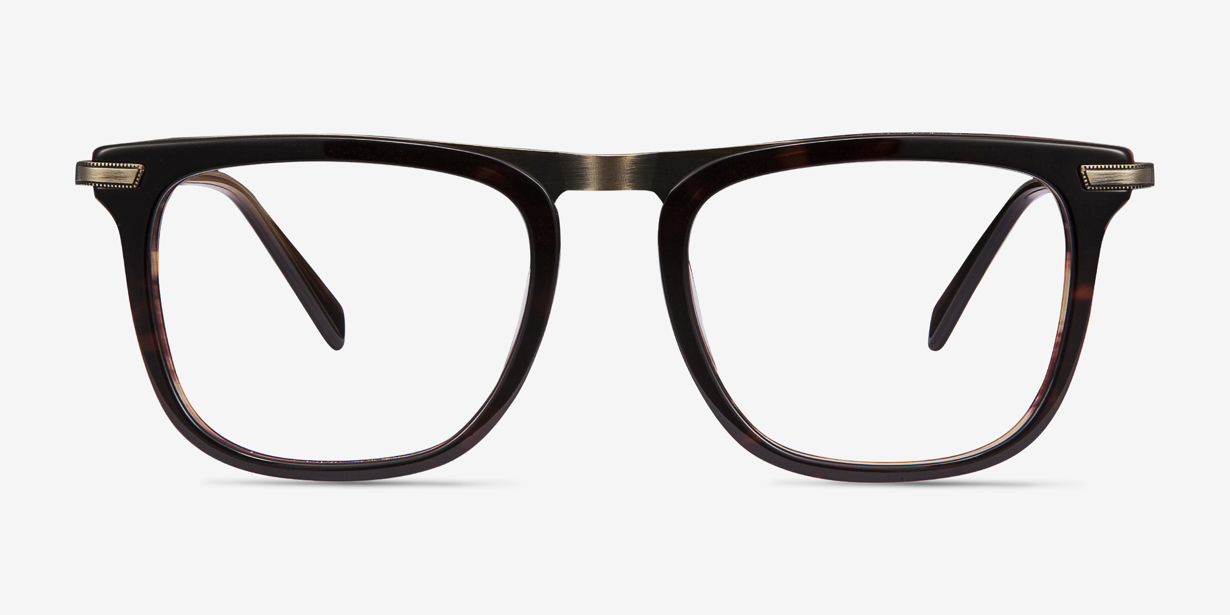 Kompa Écailles Acetate-metalMontures de lunettes de vue d'EyeBuyDirect, Vue de Face