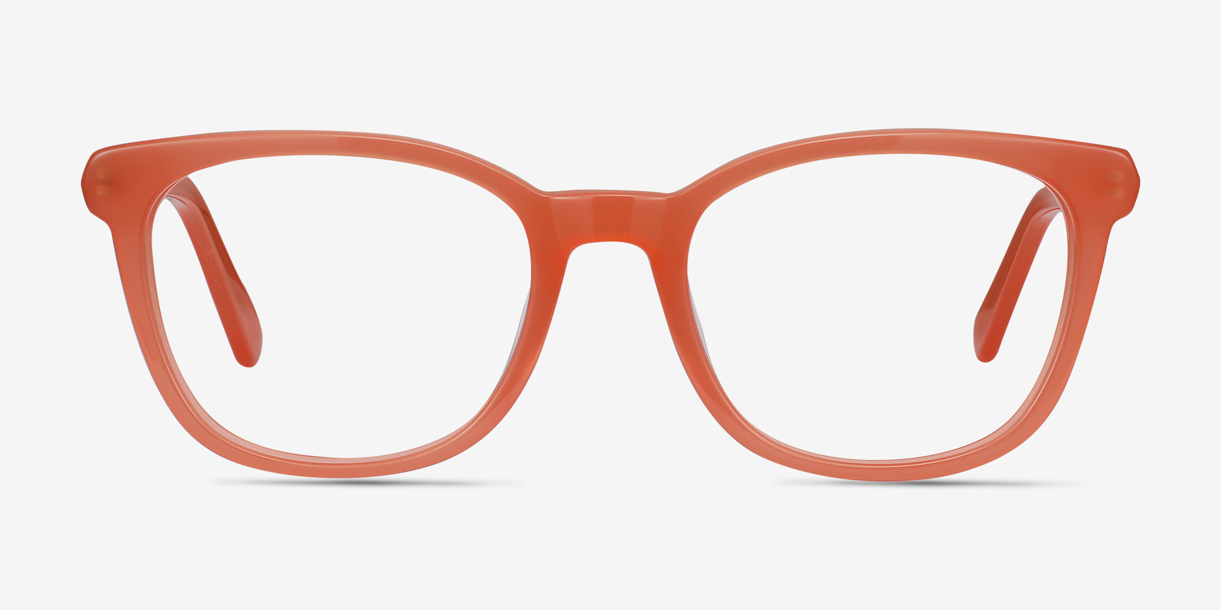 Kat Orange Acetate-metalMontures de lunettes de vue d'EyeBuyDirect, Vue de Face