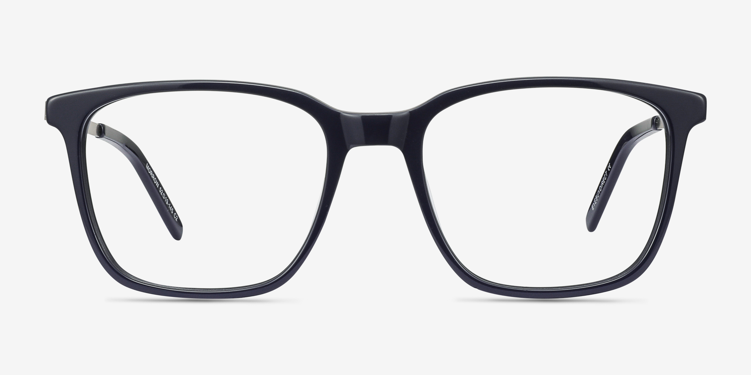 Morrow Bleu marine MétalMontures de lunettes de vue d'EyeBuyDirect, Vue de Face