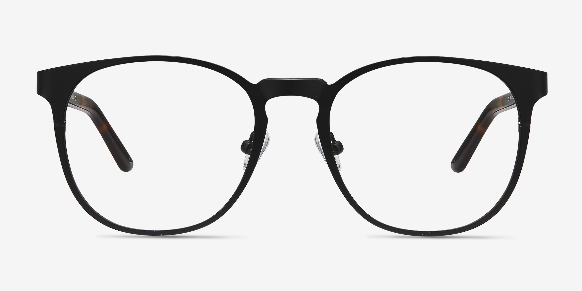 Resonance Noir Acetate-metalMontures de lunettes de vue d'EyeBuyDirect, Vue de Face