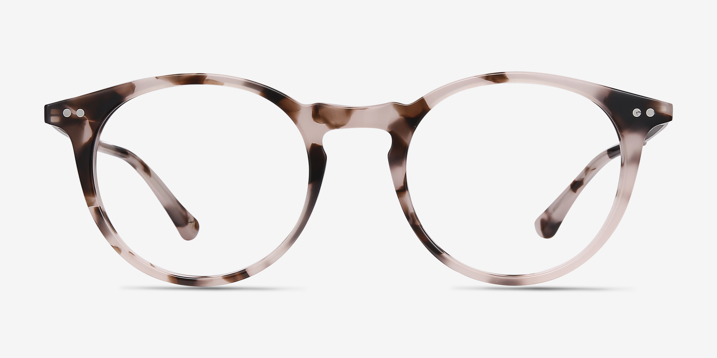 Luminous Pink Tortoise Acetate-metalMontures de lunettes de vue d'EyeBuyDirect, Vue de Face