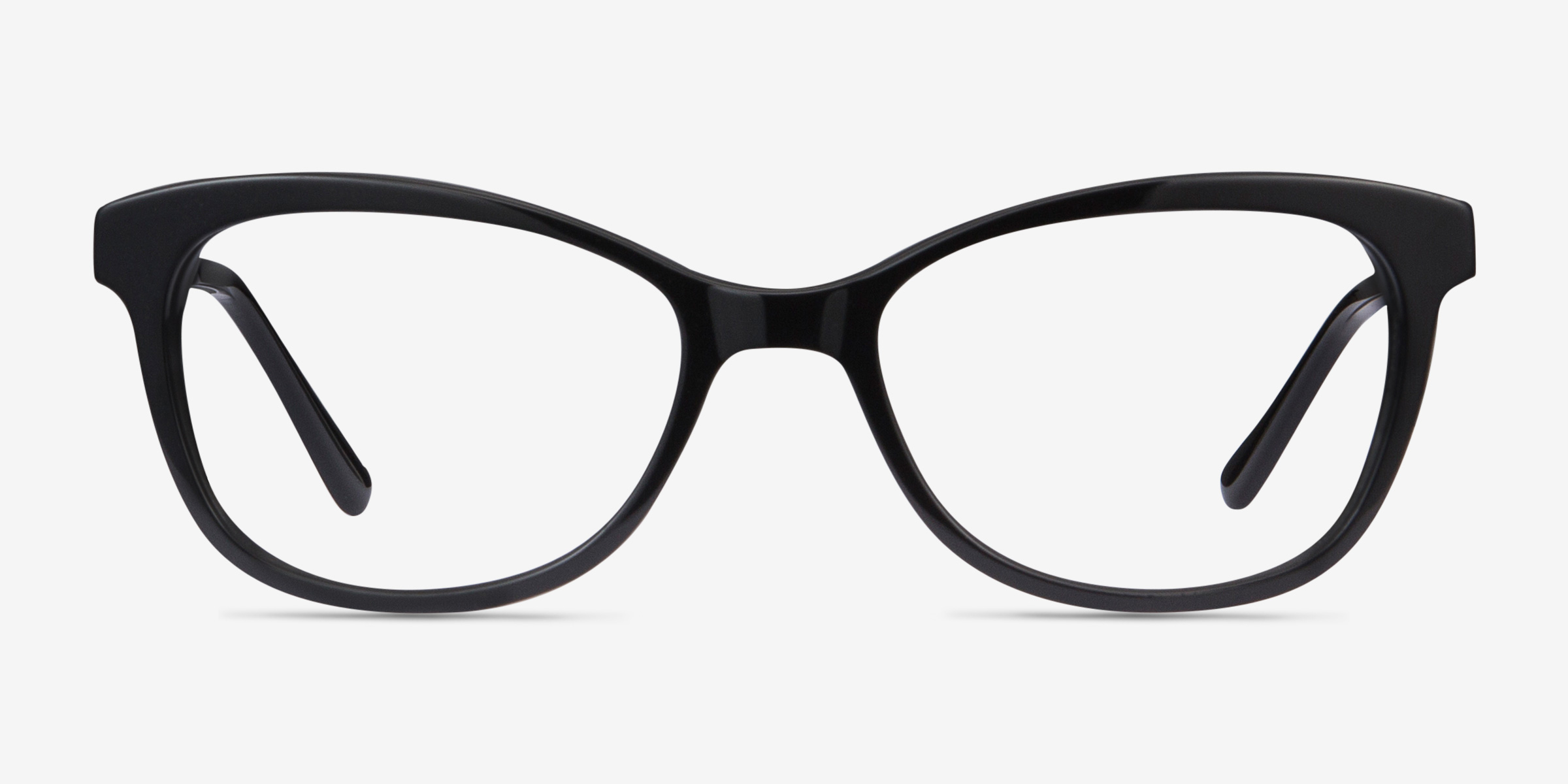 Ripple Noir Acetate-metalMontures de lunettes de vue d'EyeBuyDirect, Vue de Face
