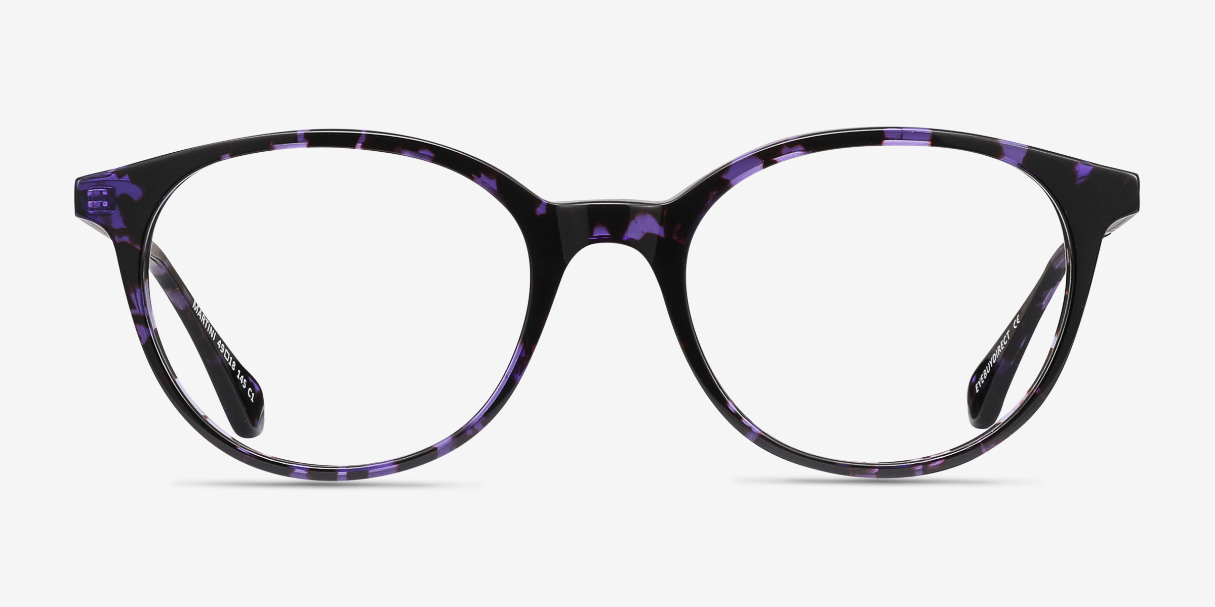 Martini Purple Tortoise MétalMontures de lunettes de vue d'EyeBuyDirect, Vue de Face