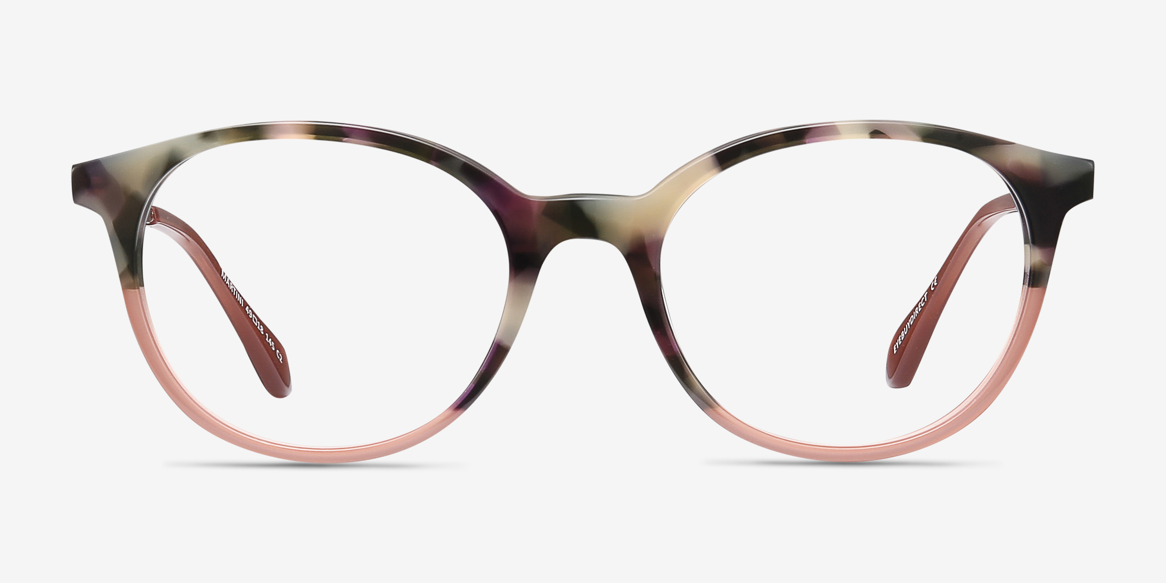 Martini Écailles Acetate-metalMontures de lunettes de vue d'EyeBuyDirect, Vue de Face