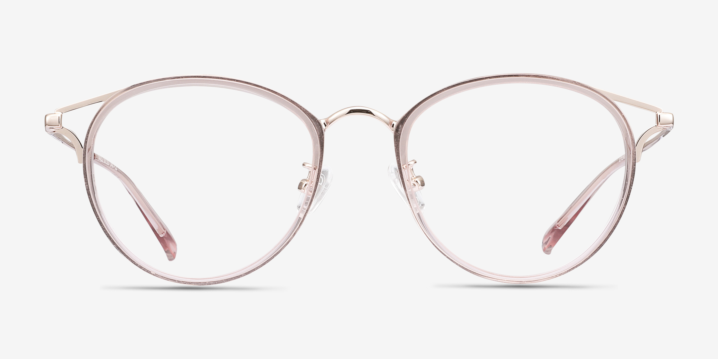 Dazzle Rose Acetate-metalMontures de lunettes de vue d'EyeBuyDirect, Vue de Face