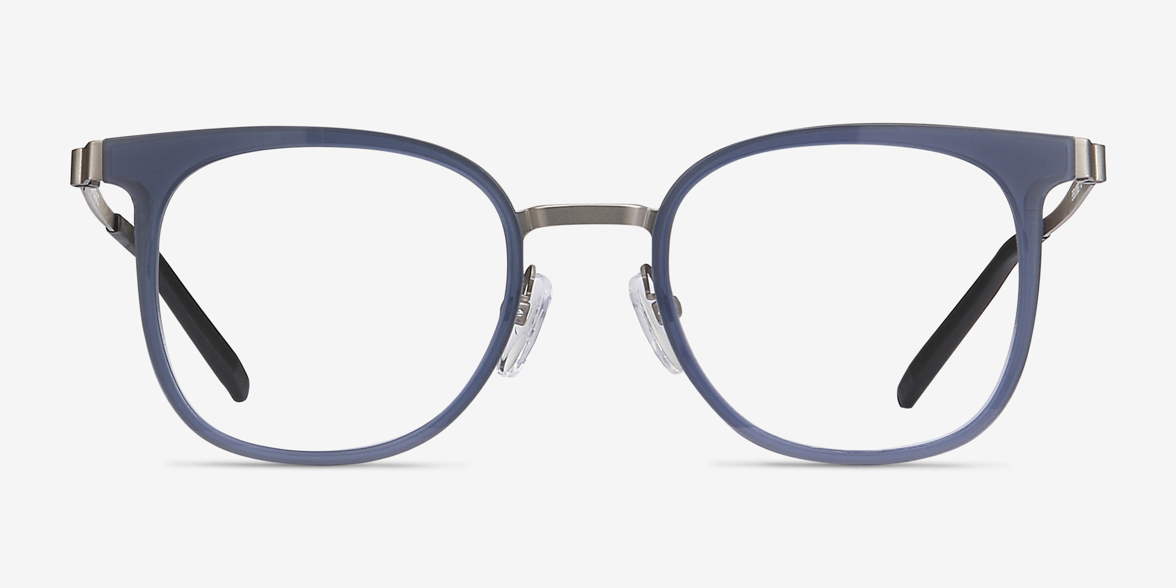 Rotem Bleu marine Acetate-metalMontures de lunettes de vue d'EyeBuyDirect, Vue de Face