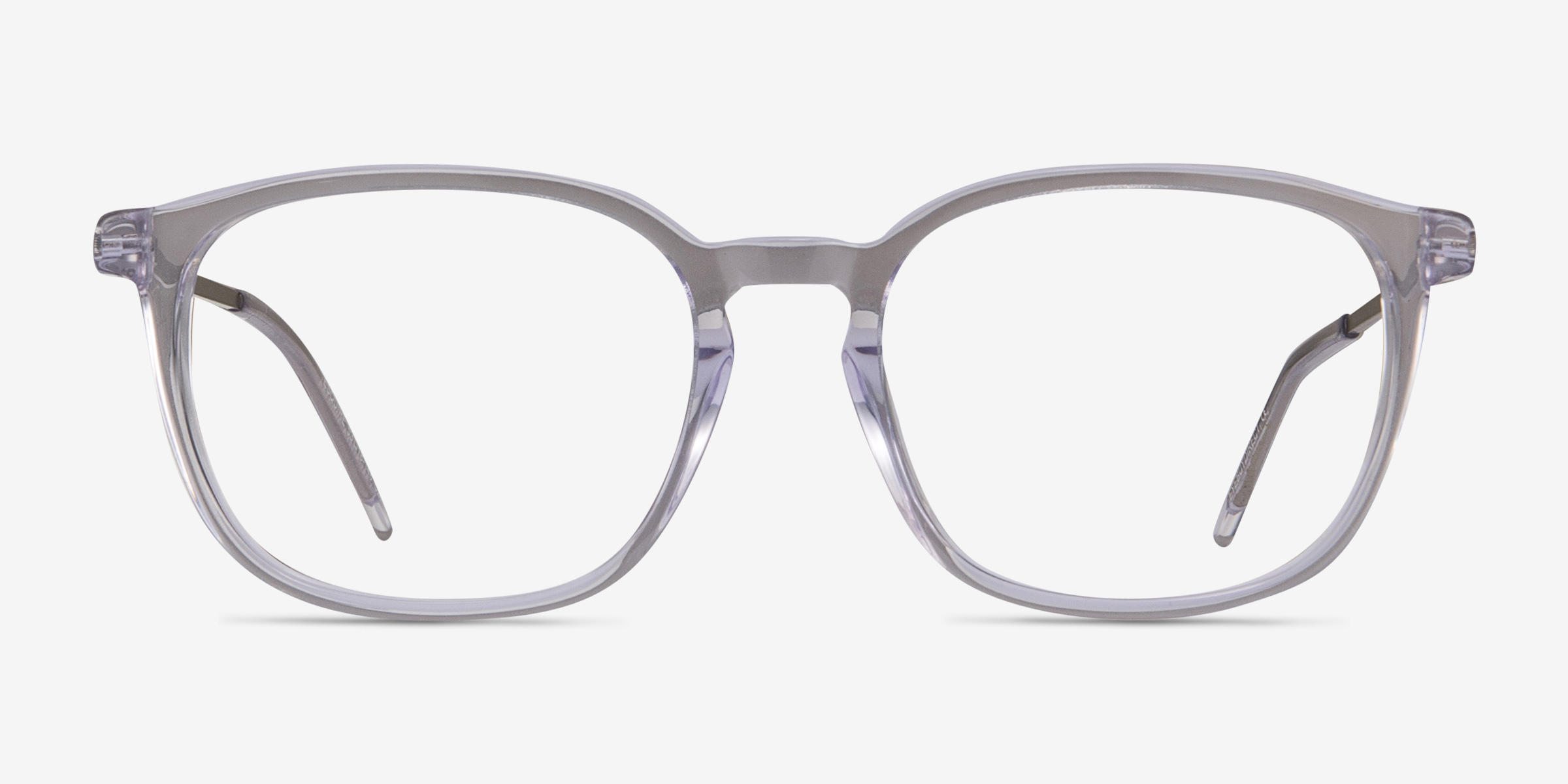 Esquire Transparent Acetate-metalMontures de lunettes de vue d'EyeBuyDirect, Vue de Face