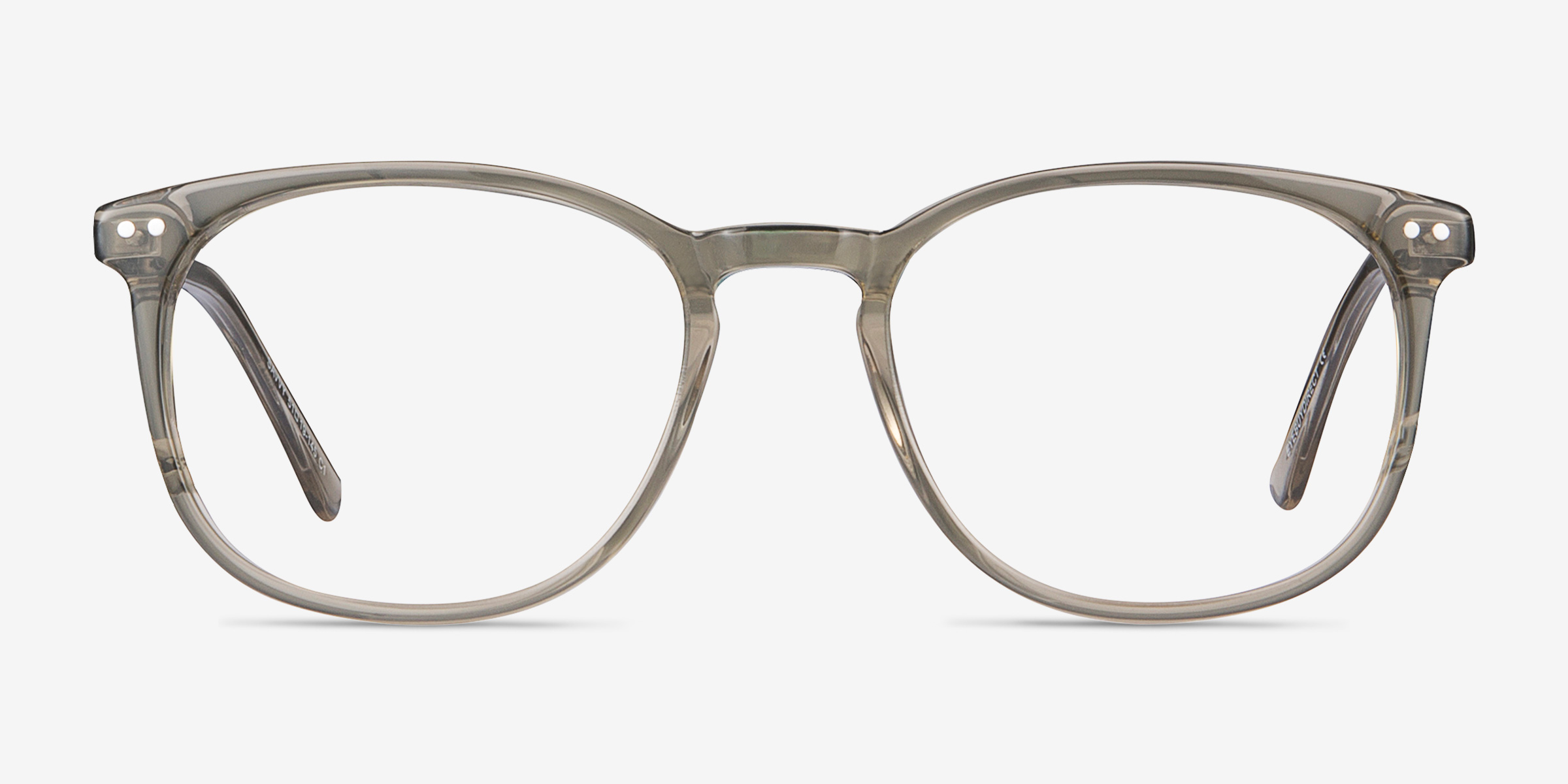 Savvy Clear Gray Acetate-metalMontures de lunettes de vue d'EyeBuyDirect, Vue de Face