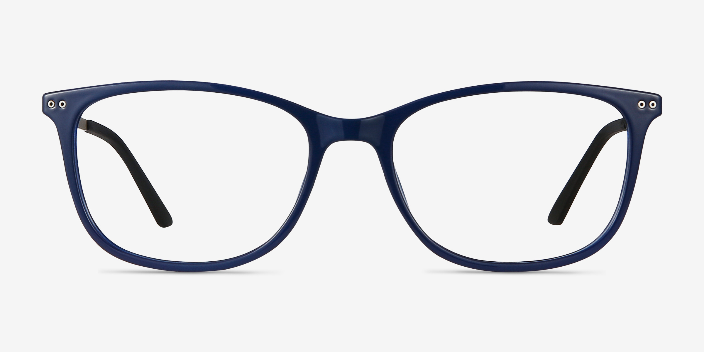 Clarity Bleu Plastic-metalMontures de lunettes de vue d'EyeBuyDirect, Vue de Face