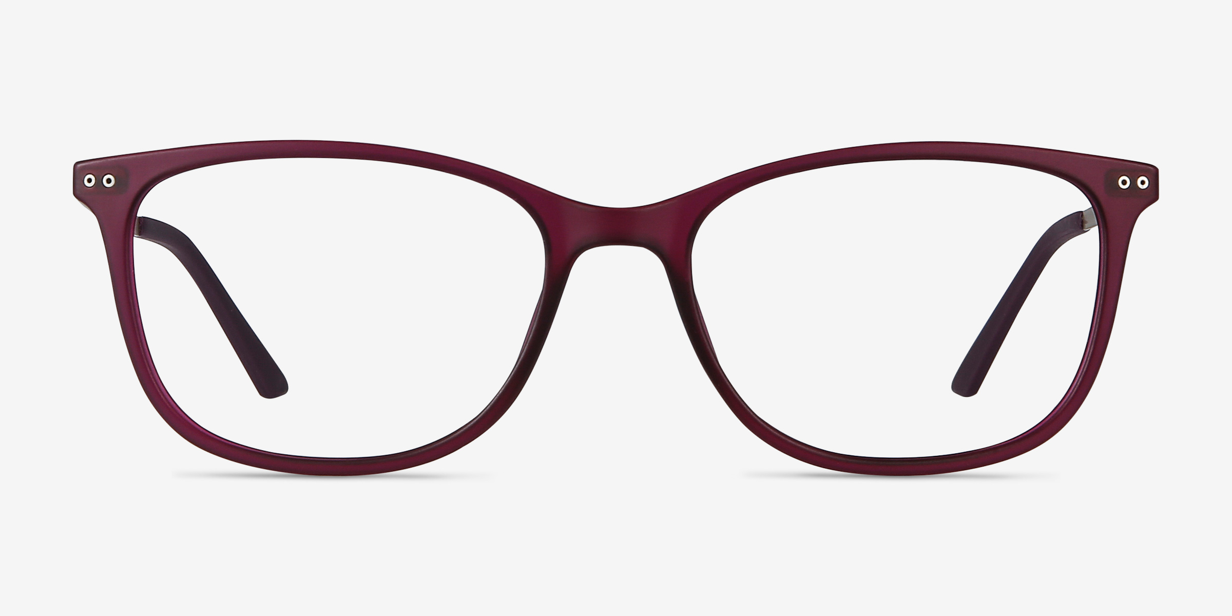 Clarity Violet Plastic-metalMontures de lunettes de vue d'EyeBuyDirect, Vue de Face