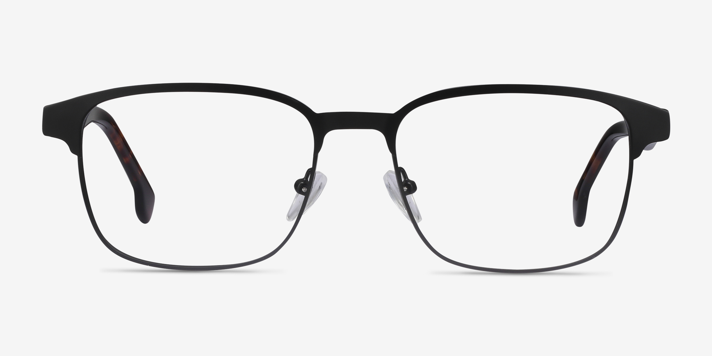 Meta Noir Acetate-metalMontures de lunettes de vue d'EyeBuyDirect, Vue de Face