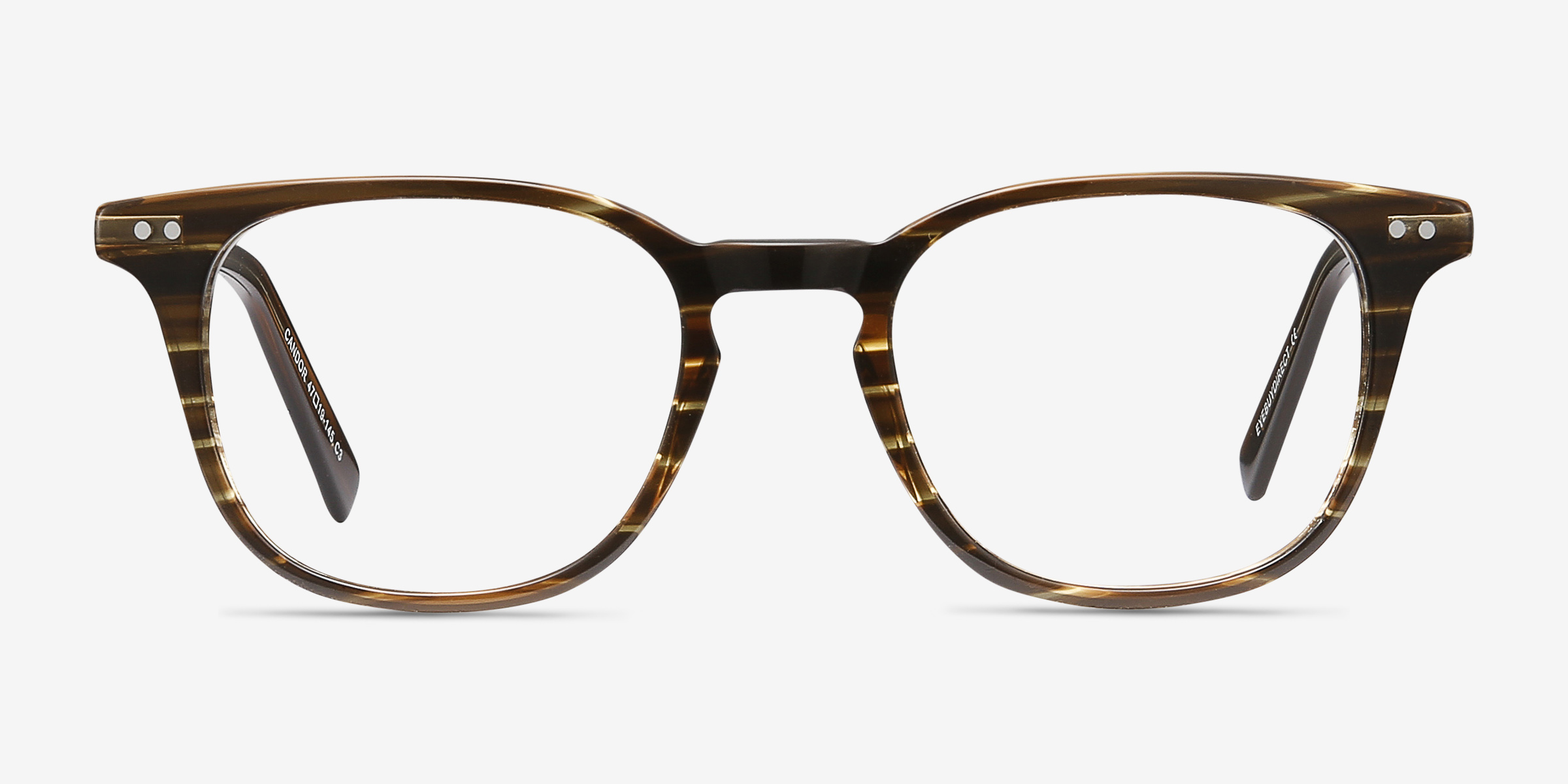 Candor Rayures MétalMontures de lunettes de vue d'EyeBuyDirect, Vue de Face