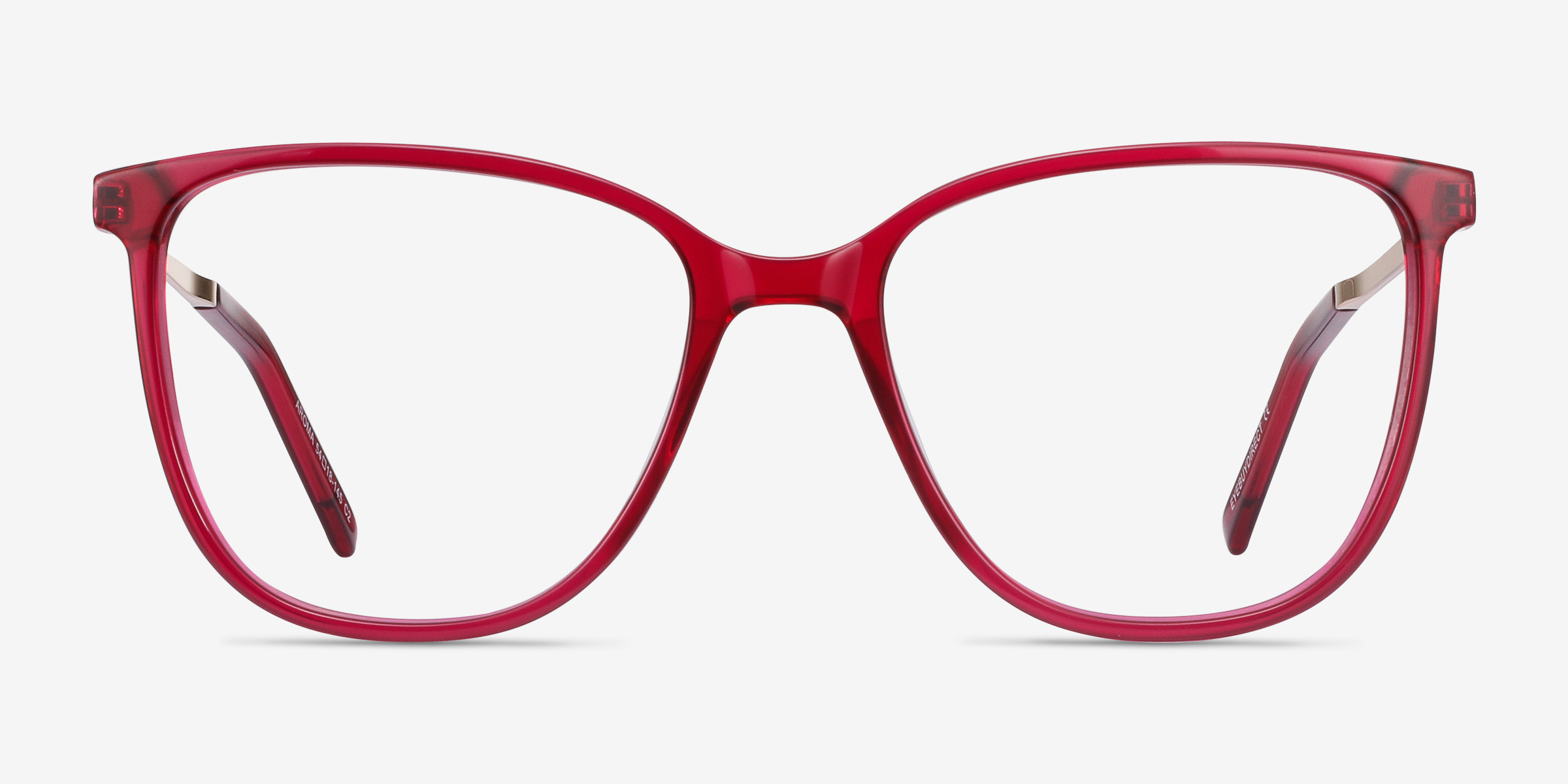 Aroma Framboise Acetate-metalMontures de lunettes de vue d'EyeBuyDirect, Vue de Face