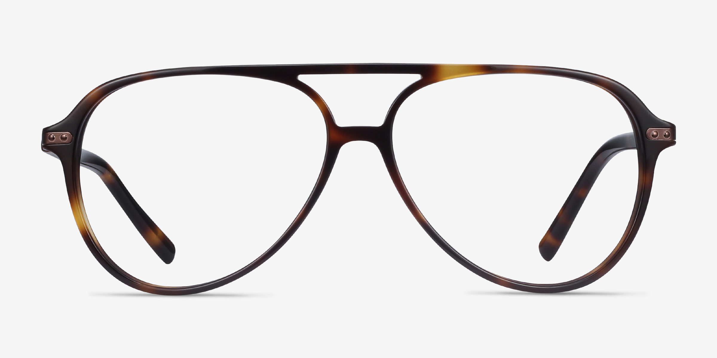 Viento Warm Tortoise MétalMontures de lunettes de vue d'EyeBuyDirect, Vue de Face