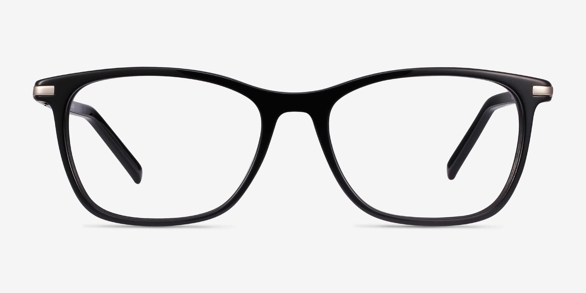 Field Noir Acetate-metalMontures de lunettes de vue d'EyeBuyDirect, Vue de Face