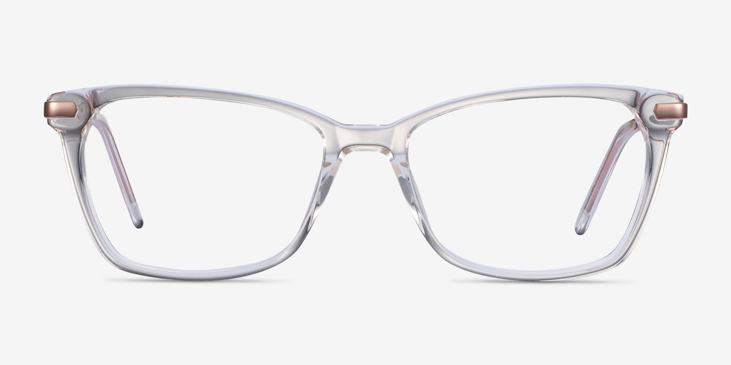 Forward Transparent Acetate-metalMontures de lunettes de vue d'EyeBuyDirect, Vue de Face