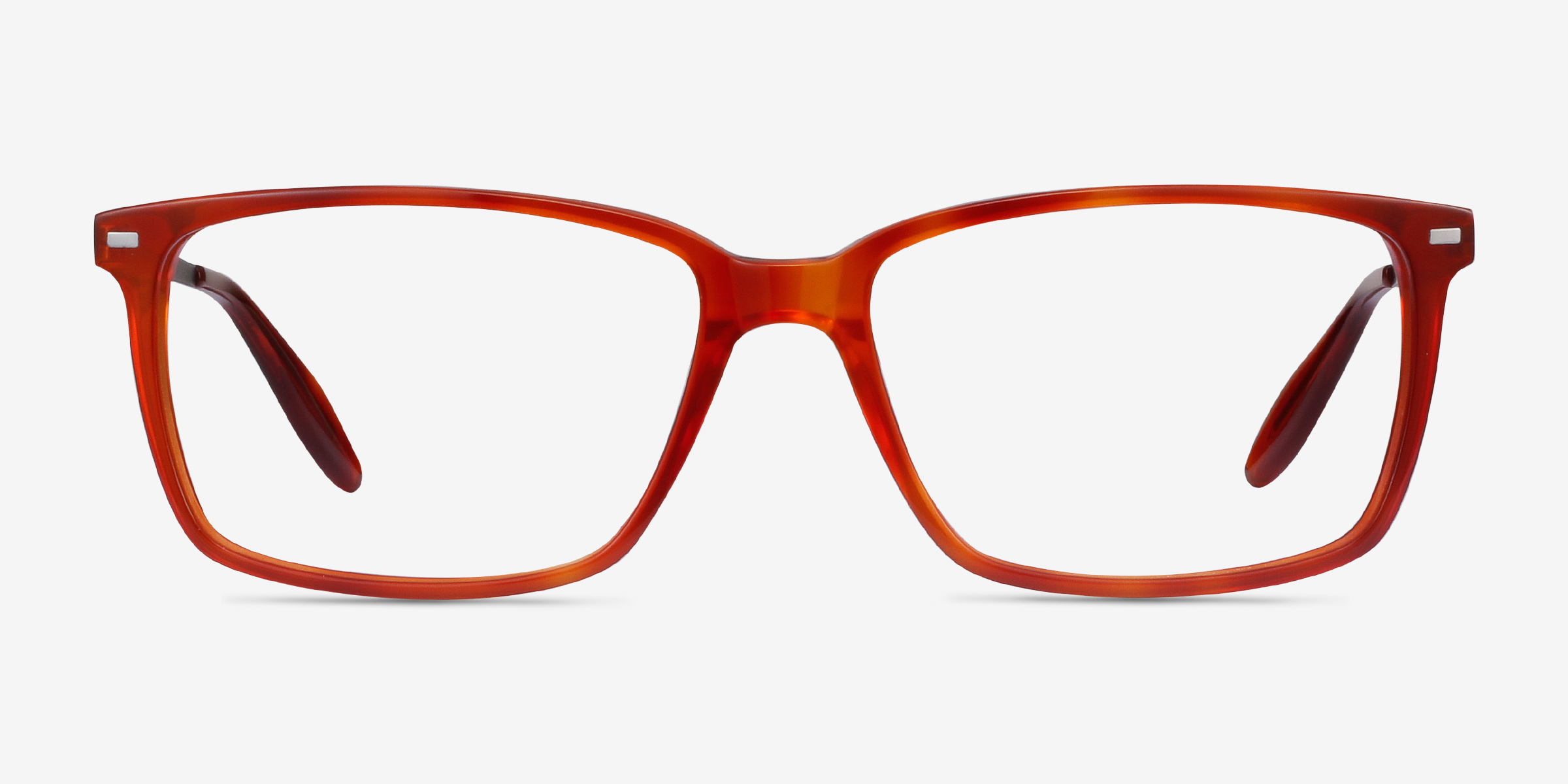 Hayday Blood Orange Acetate-metalMontures de lunettes de vue d'EyeBuyDirect, Vue de Face