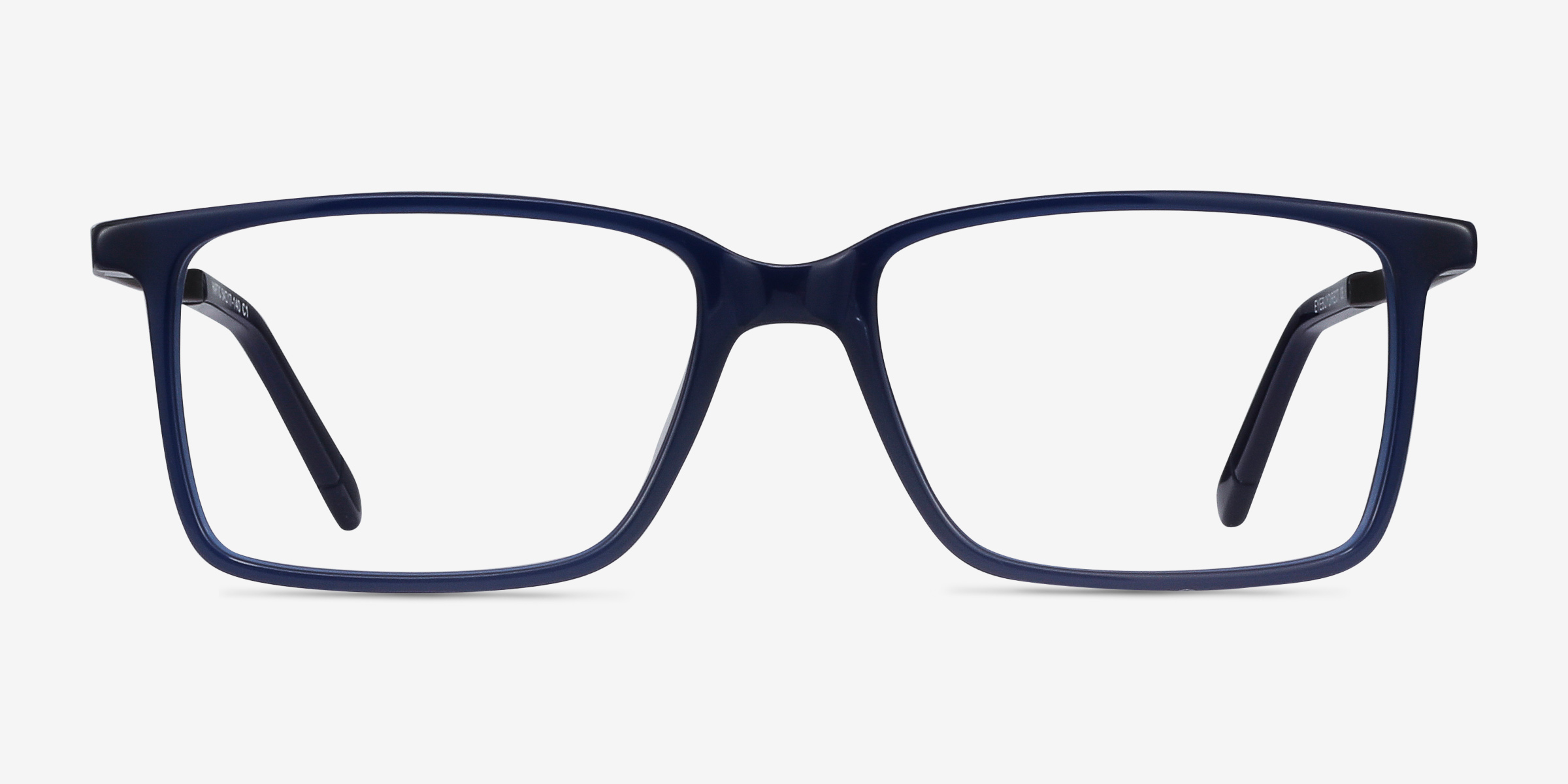 Haptic Bleu Acetate-metalMontures de lunettes de vue d'EyeBuyDirect, Vue de Face