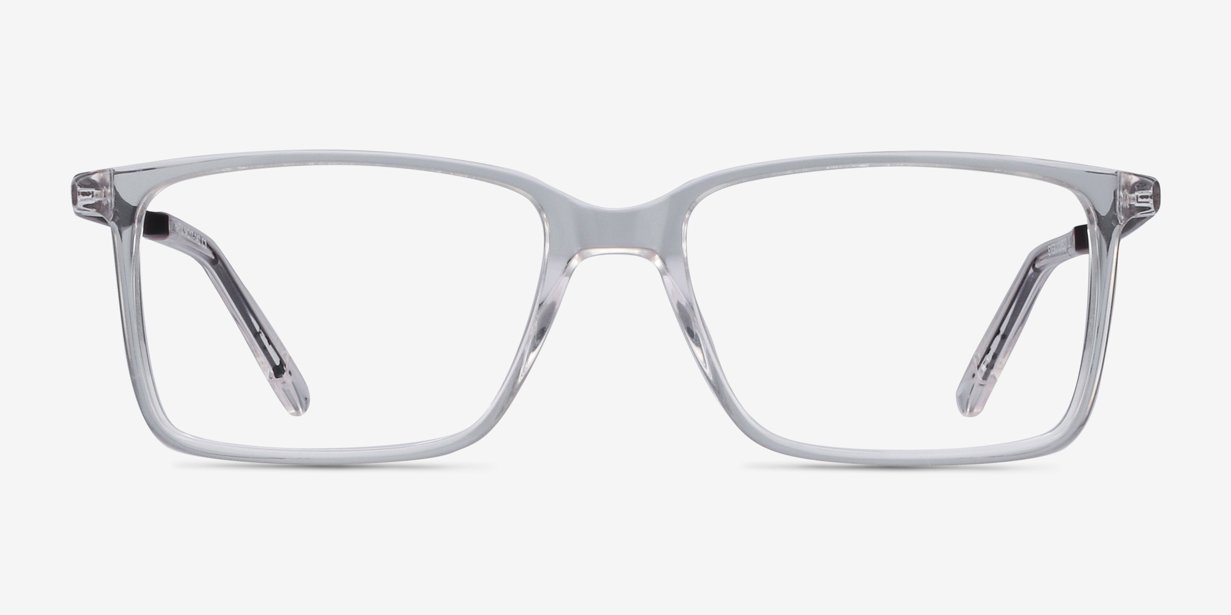 Haptic Transparent Acetate-metalMontures de lunettes de vue d'EyeBuyDirect, Vue de Face