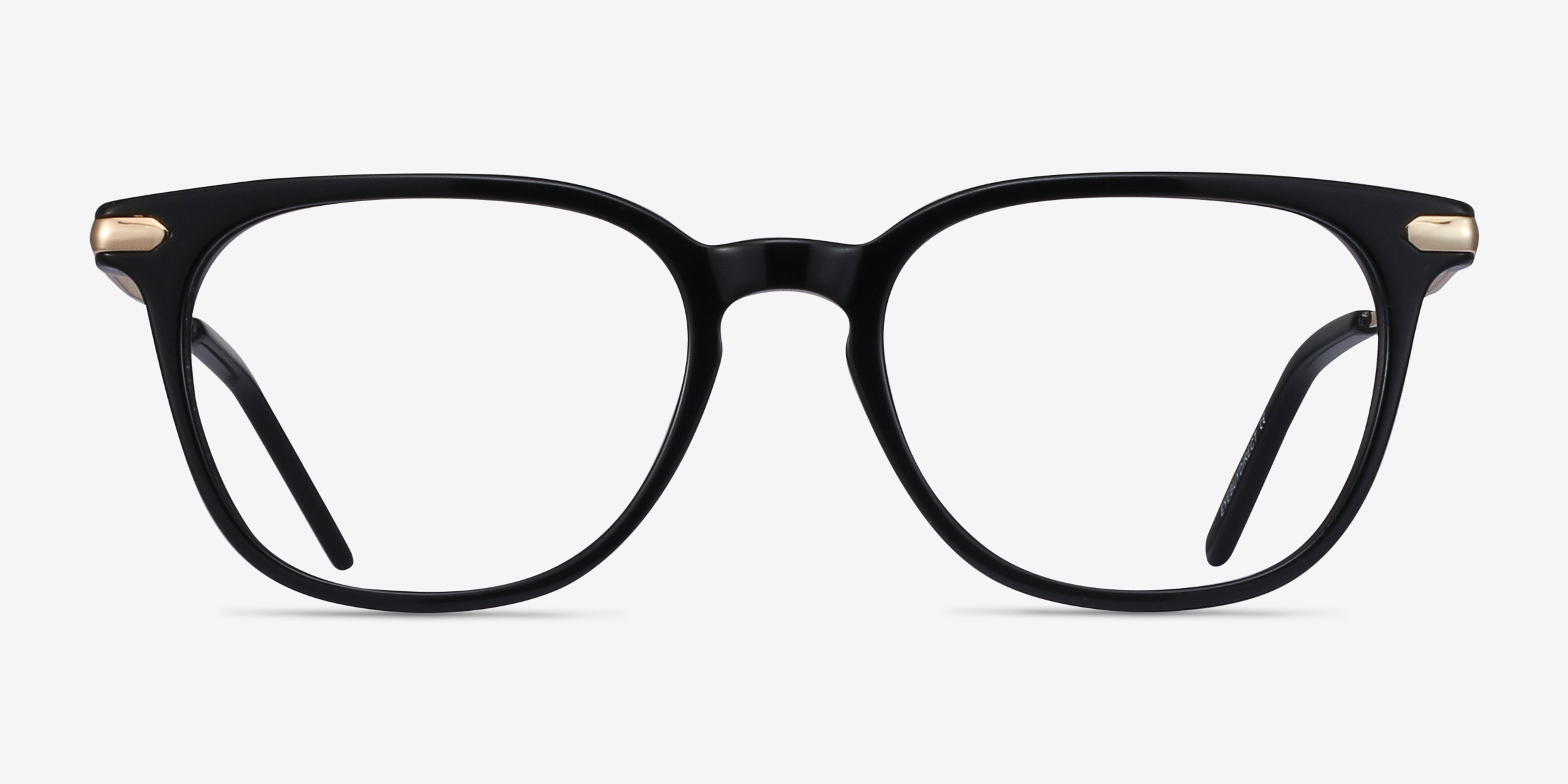 Therefore Noir Acetate-metalMontures de lunettes de vue d'EyeBuyDirect, Vue de Face