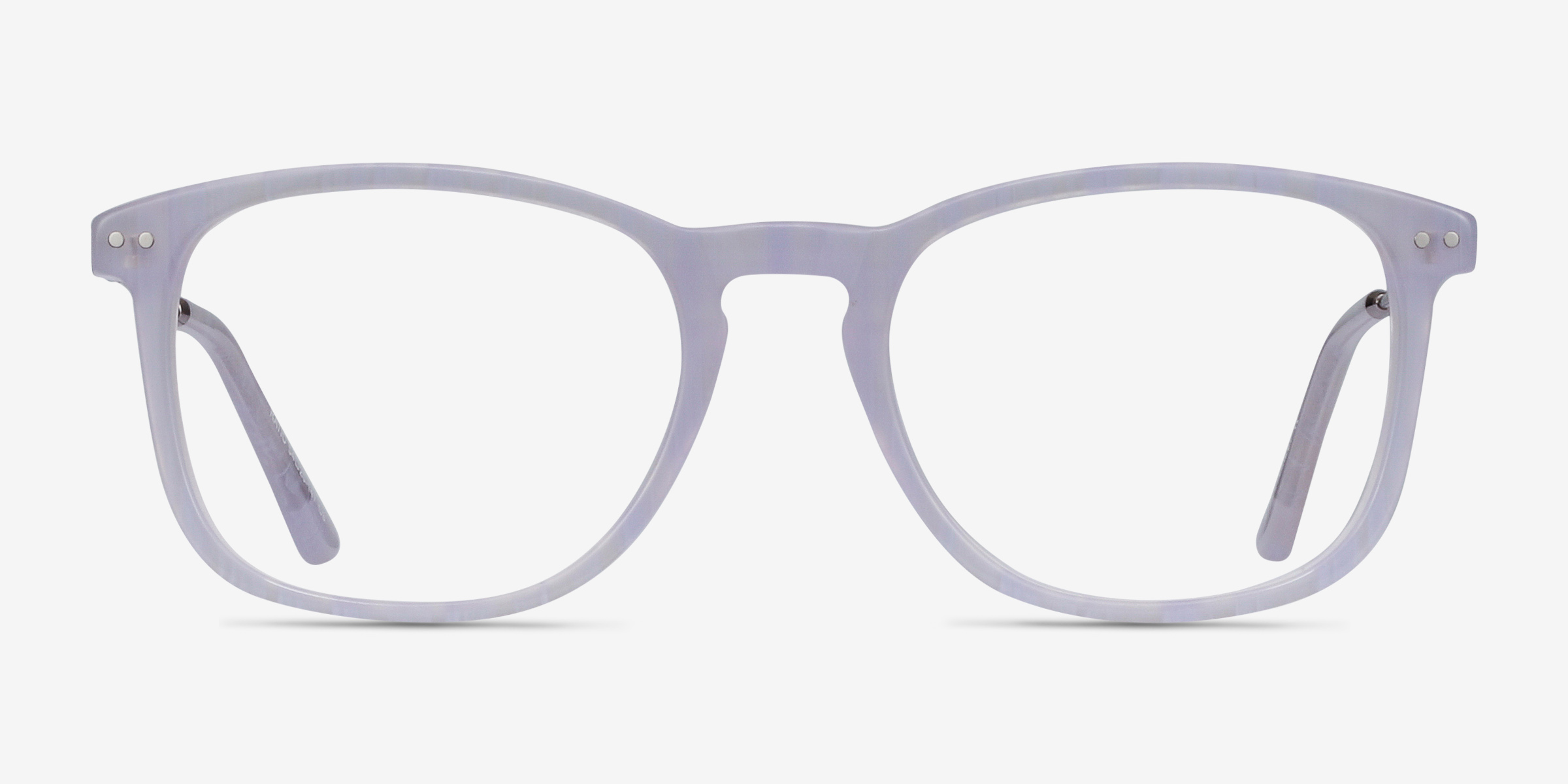Ratio Purple Striped Acetate-metalMontures de lunettes de vue d'EyeBuyDirect, Vue de Face