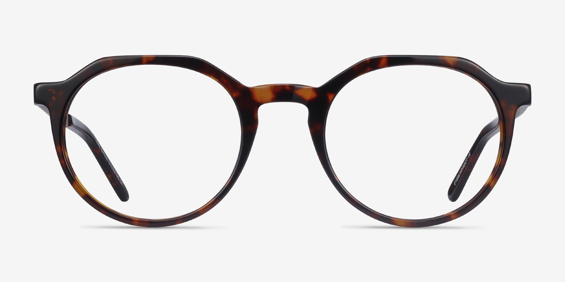 The Cycle Écaille Noire Acetate-metalMontures de lunettes de vue d'EyeBuyDirect, Vue de Face