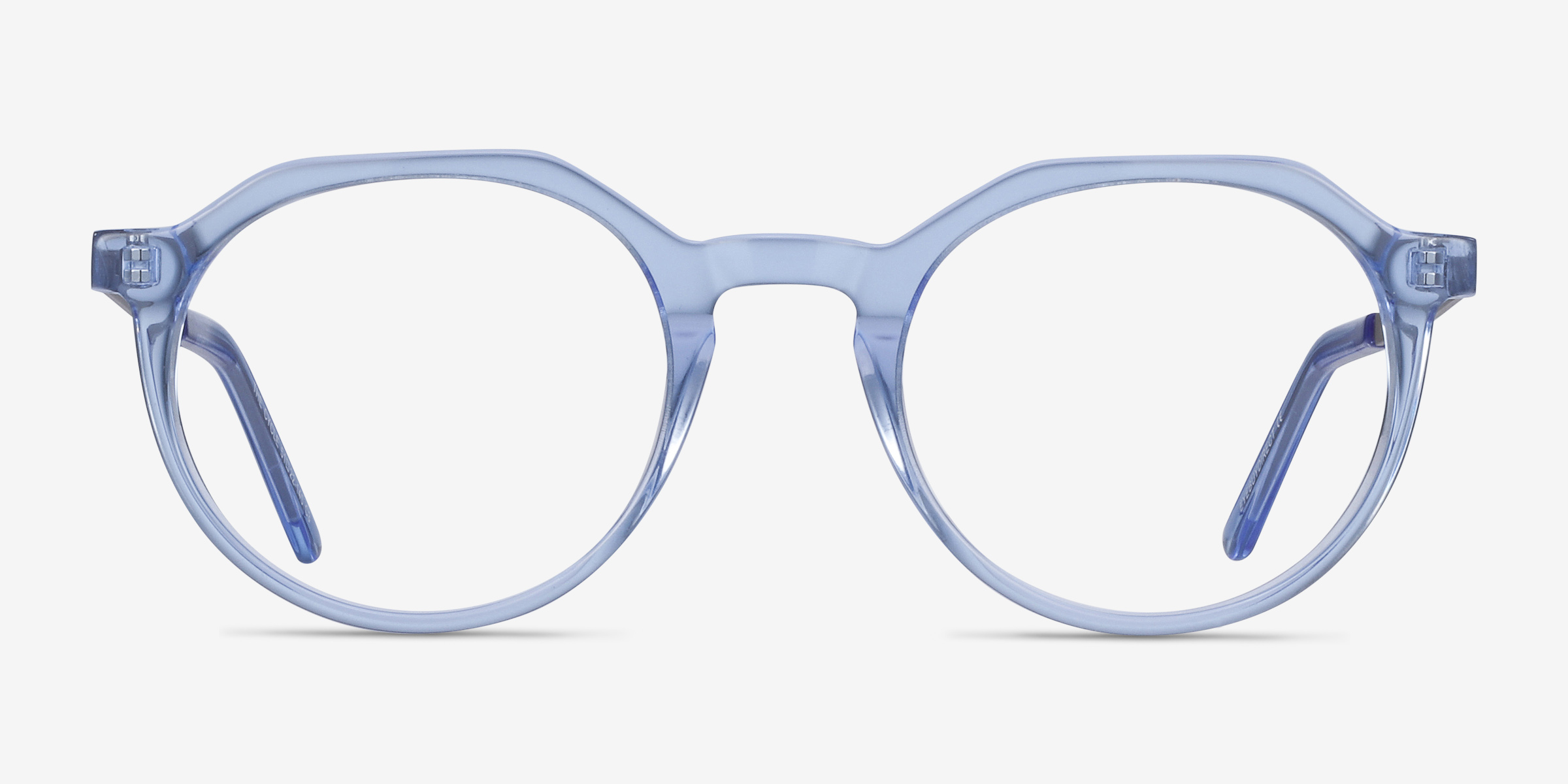 The Cycle Bleu Acetate-metalMontures de lunettes de vue d'EyeBuyDirect, Vue de Face