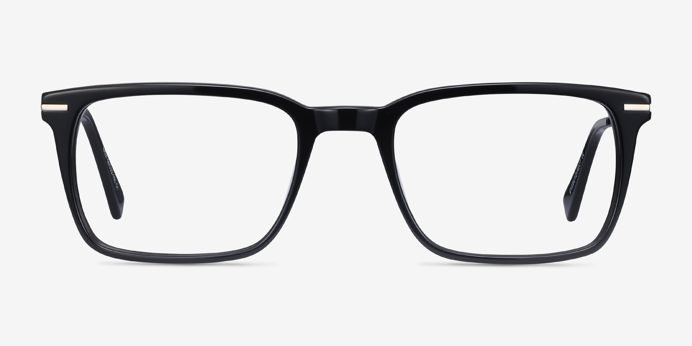 Nox Noir Acetate-metalMontures de lunettes de vue d'EyeBuyDirect, Vue de Face