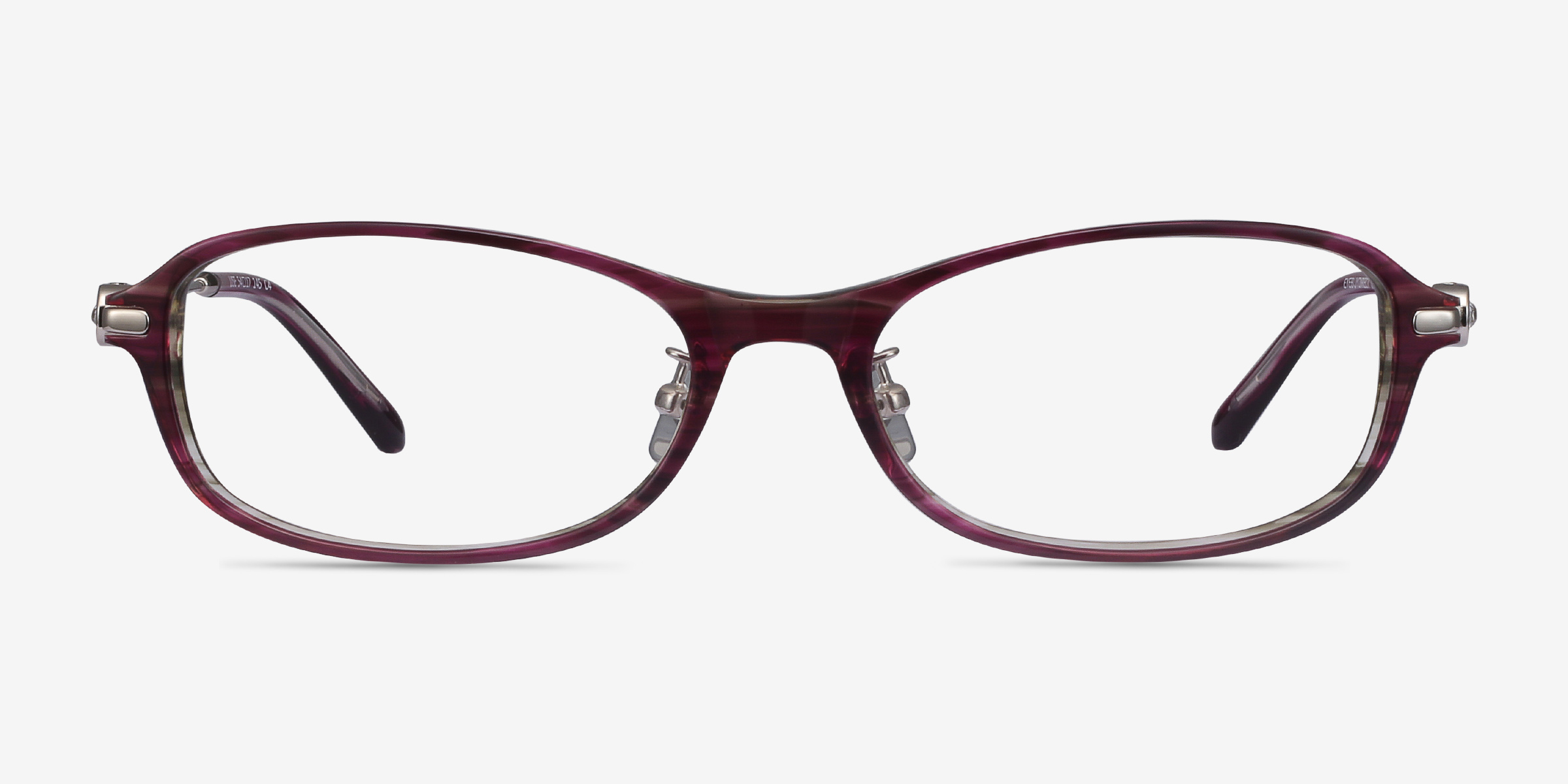 Lise Pink Striped MétalMontures de lunettes de vue d'EyeBuyDirect, Vue de Face