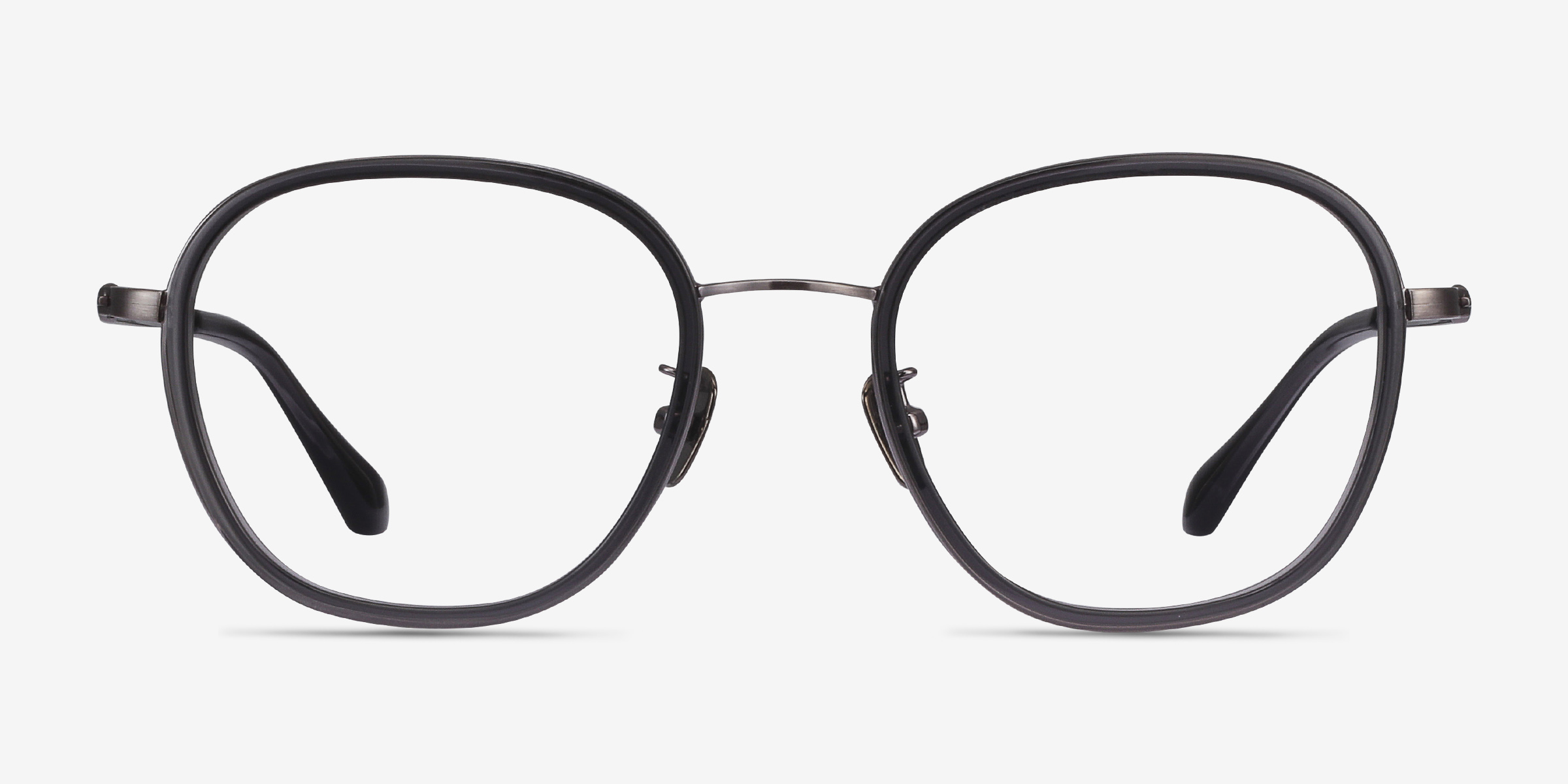 Beyond Gris MétalMontures de lunettes de vue d'EyeBuyDirect, Vue de Face