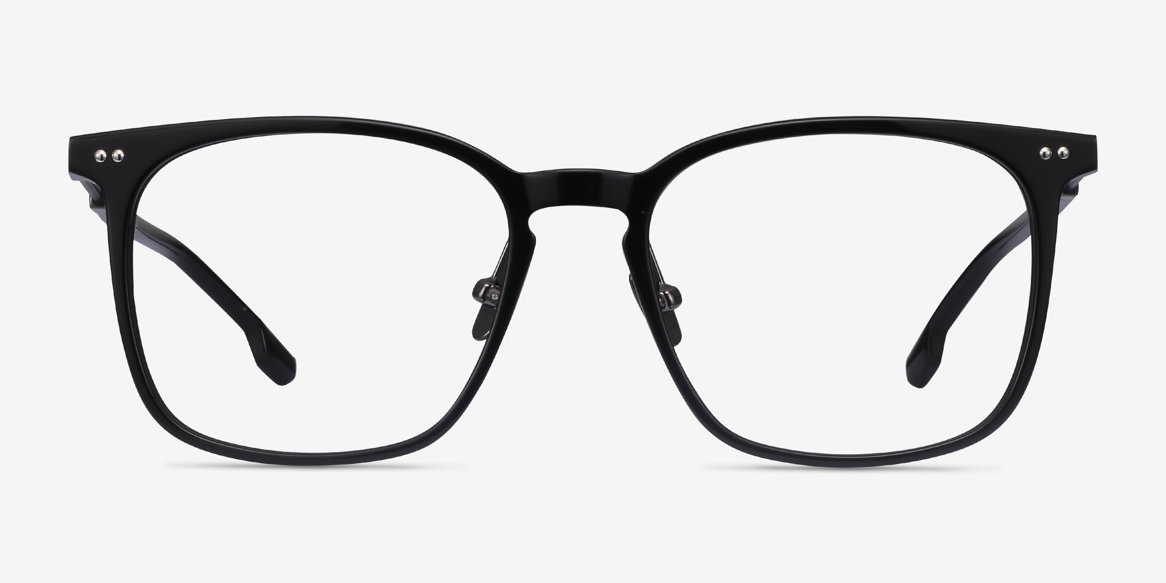 Cohen Noir MétalMontures de lunettes de vue d'EyeBuyDirect, Vue de Face