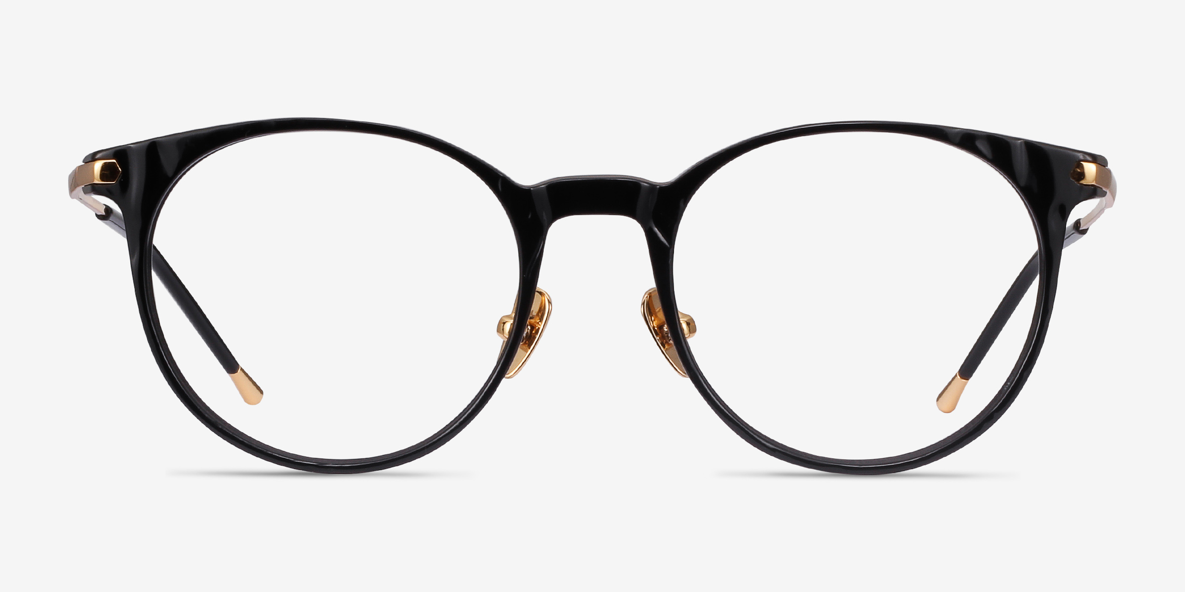 Vast Noir MétalMontures de lunettes de vue d'EyeBuyDirect, Vue de Face