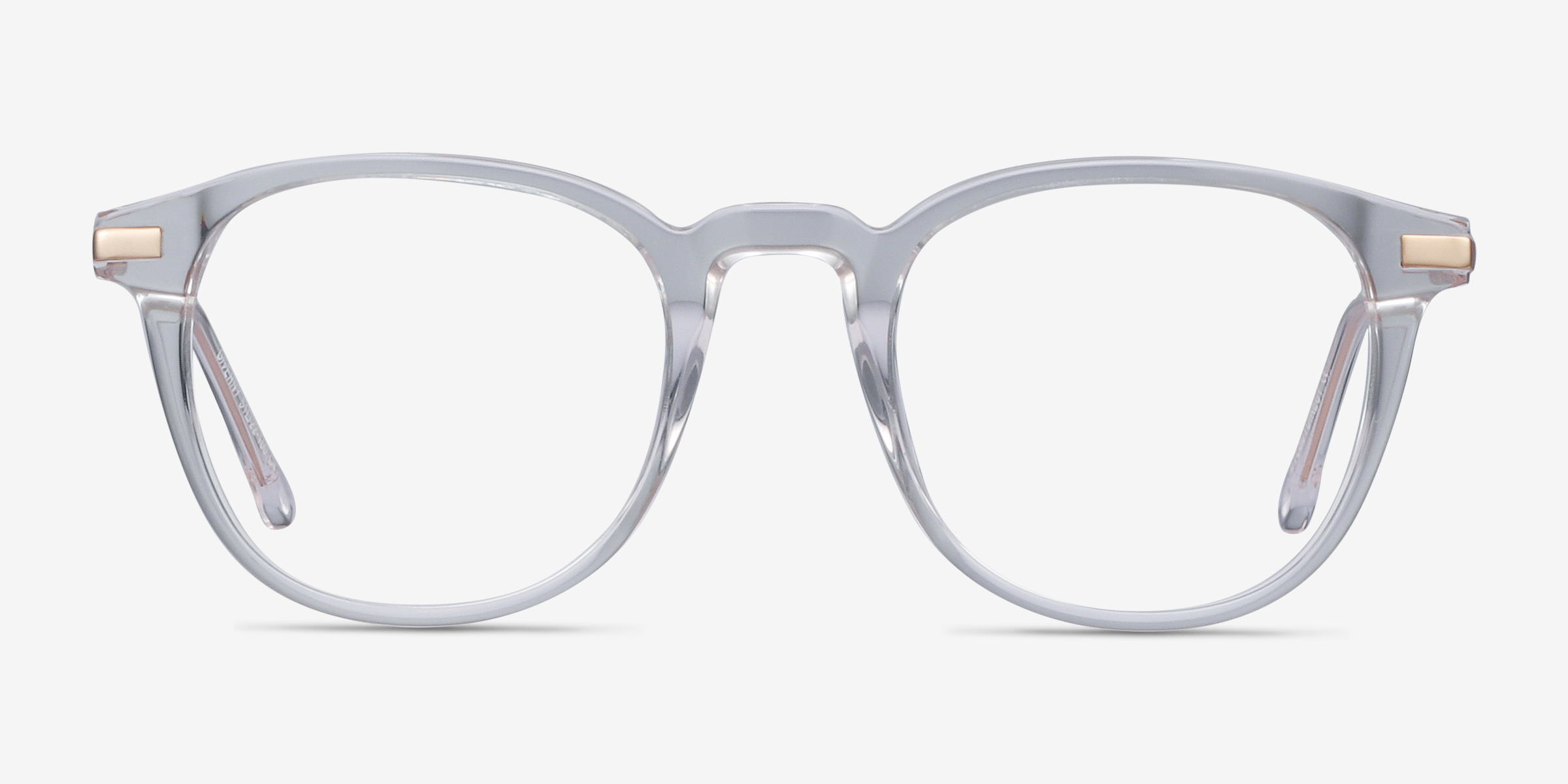 Giverny Transparent Acetate-metalMontures de lunettes de vue d'EyeBuyDirect, Vue de Face