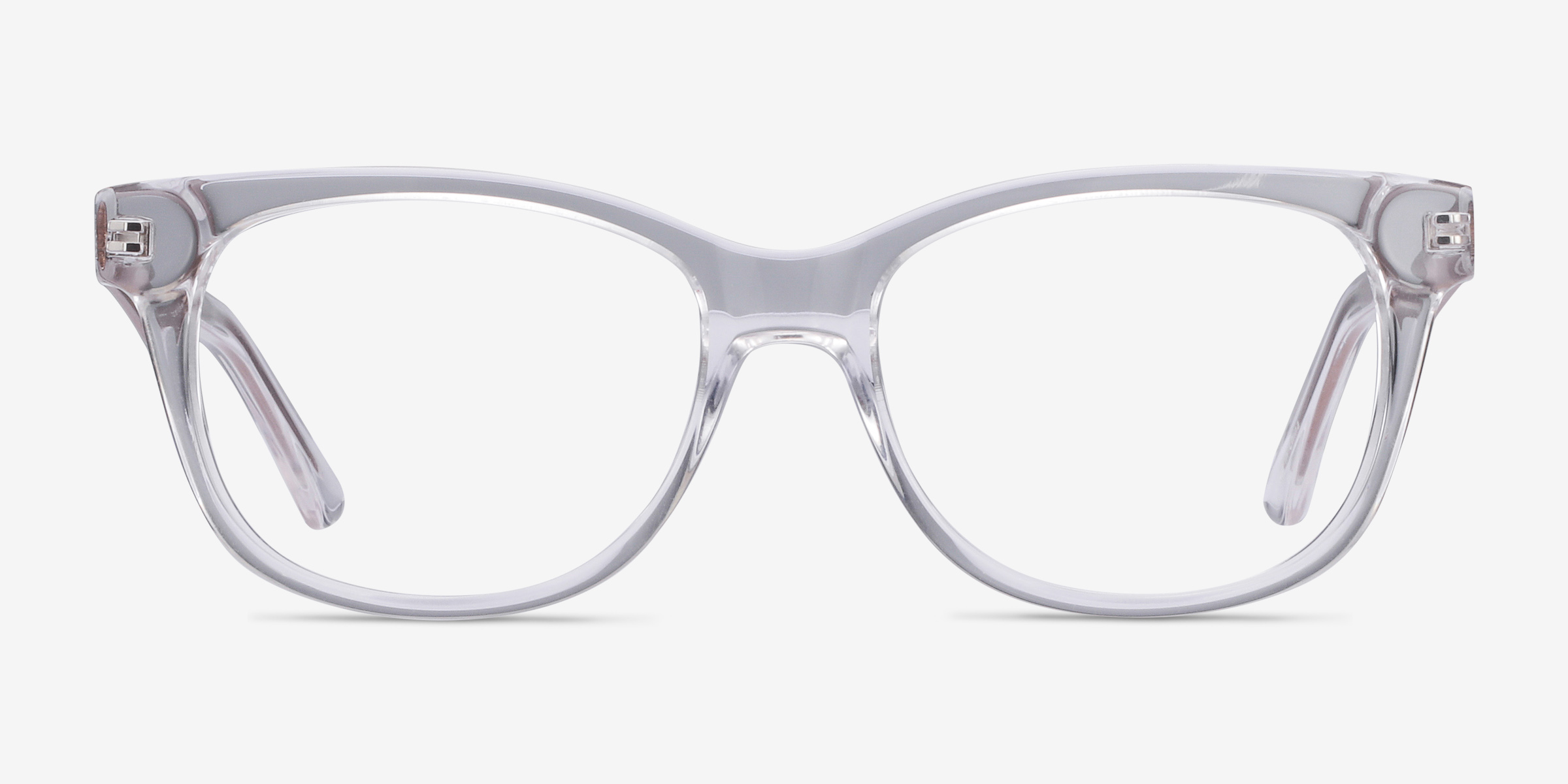 Story Transparent Acetate-metalMontures de lunettes de vue d'EyeBuyDirect, Vue de Face